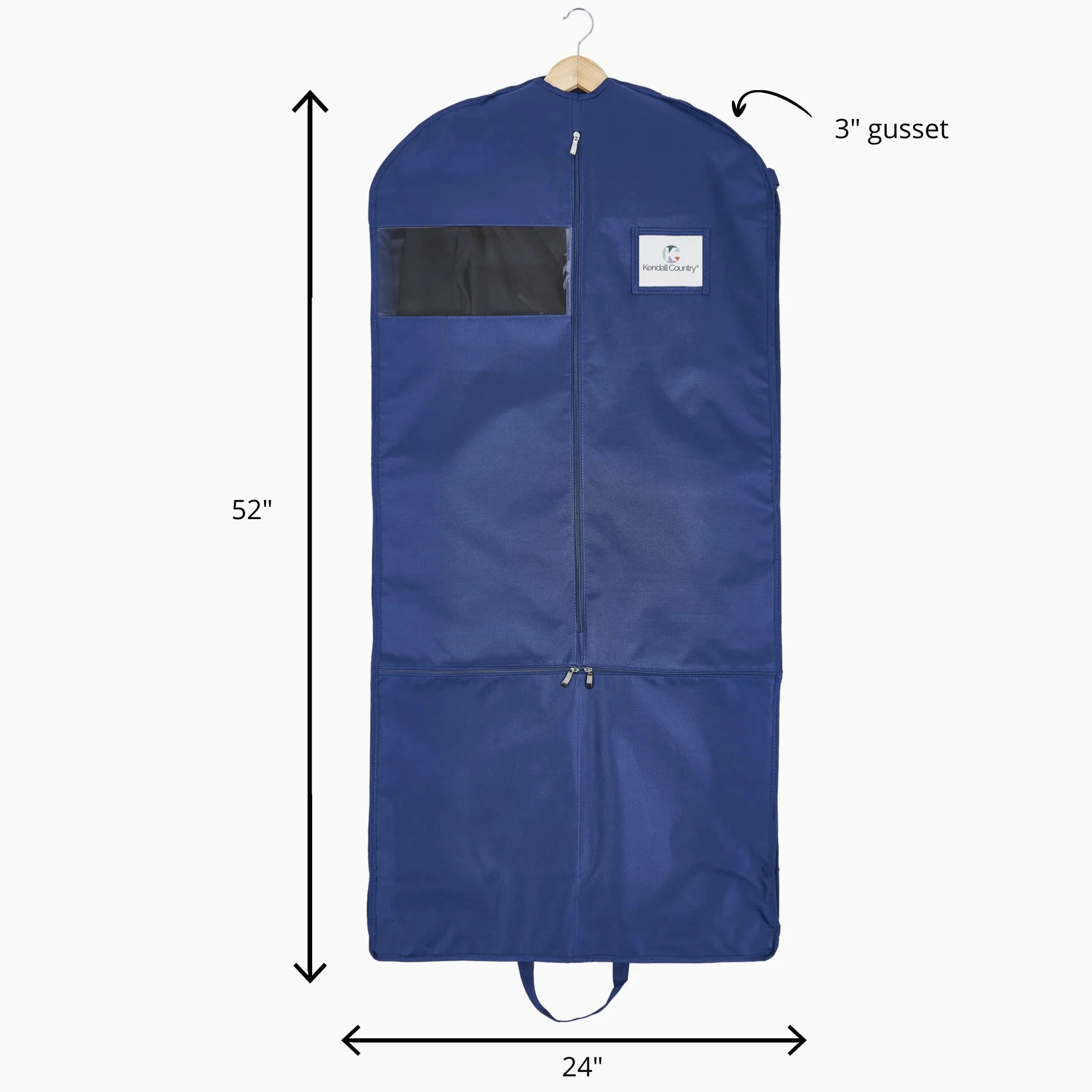 Wodoszczelna wisząca torba na ubrania 132 cm, torba na ubrania z klinem, 4 kieszenie i boczny zamek błyskawiczny na kostiumy taneczne, sport, łyżwiarstwo, teatr, konkursy piękności i nie tylko od Kendall Country (Środkowa noc)