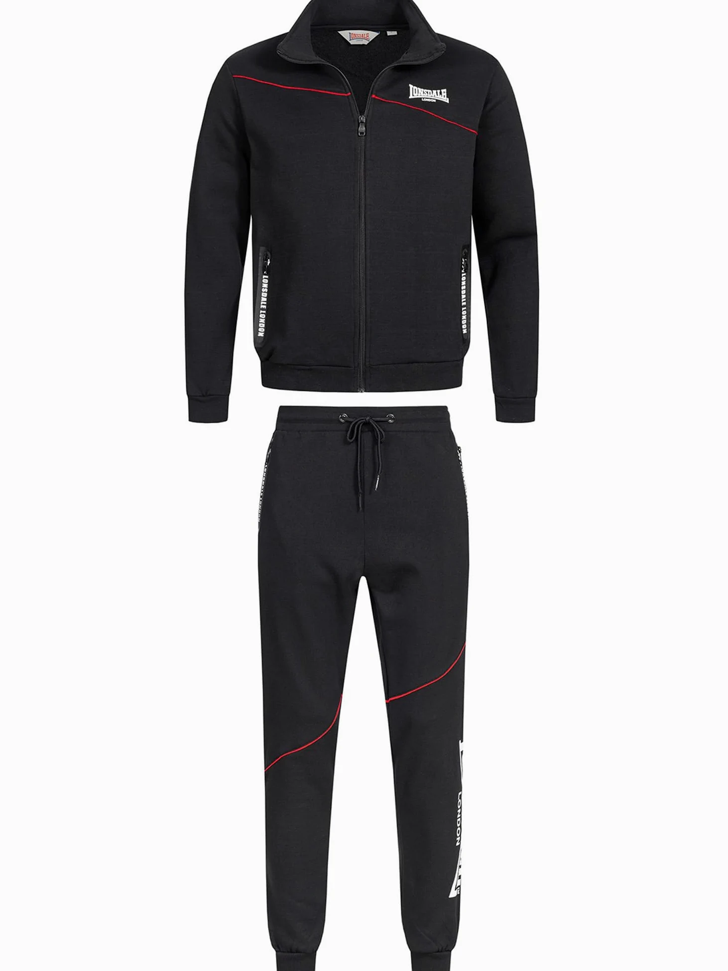 Lonsdale M?ski dres treningowy Geddington, kolor: czarny, rozmiar: M