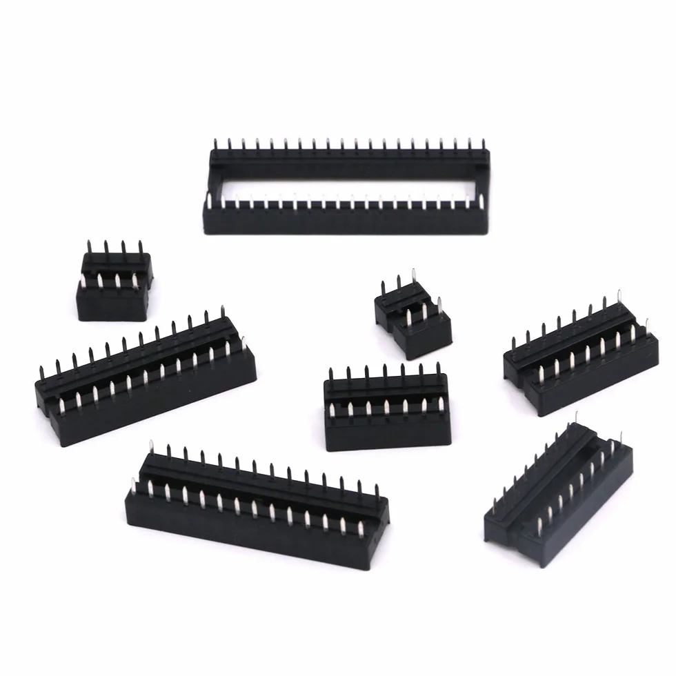 Glarks 122 szt. 2,54 mm Pitch DIP IC gniazda wtykowe adapter typu lutowania zestaw asortyment (6 / 8 / 14 / 16 / 18 / 24 / 28 / 40 pinów)