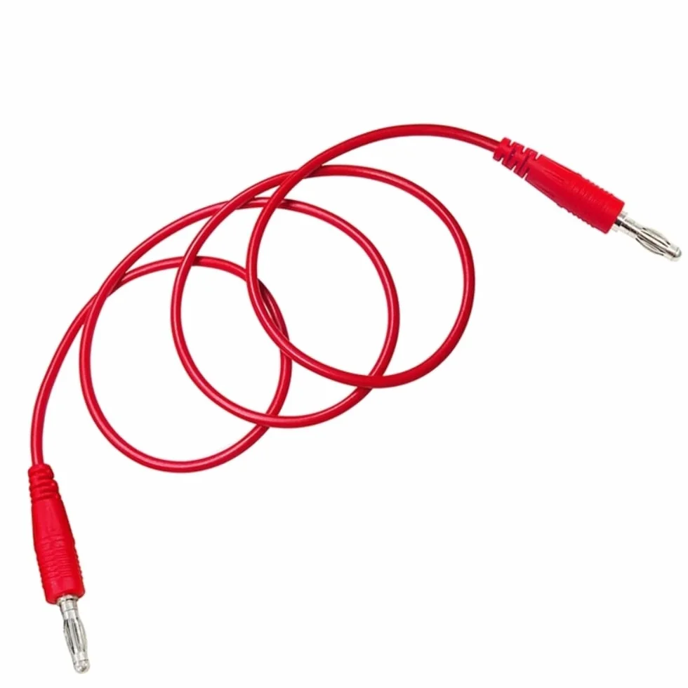 DollaTek 2 szt. P1041 4 mm wtyczka bananowa do wtyczki bananowej multimetr kabel testowy elektroniczny przed?u?acz przewodów testowych - czerwony + czarny