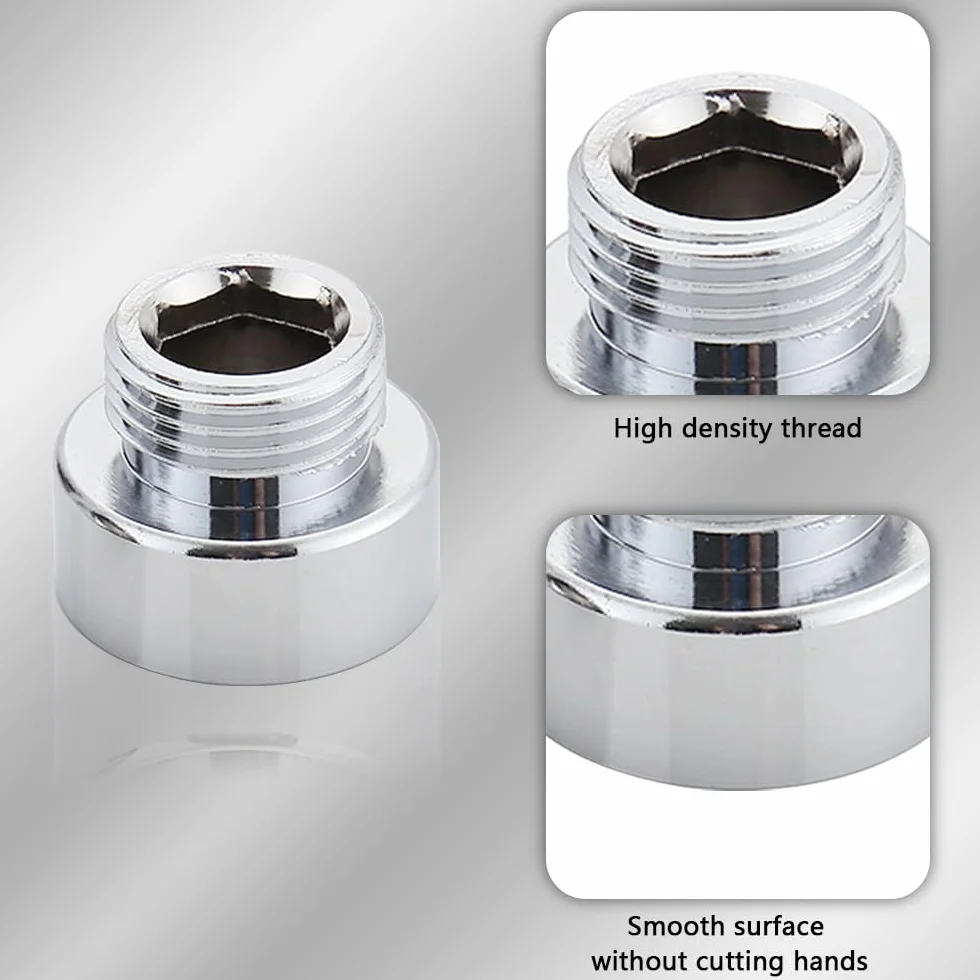 Dreamil Gwint wewnętrzny 3/4" na gwint zewnętrzny 1/2", łącznik rurowy, wysokiej jakości miedziany adapter węża prysznicowego, reduktor, podwójne połączenie śrubowe do podłączenia wody, węża