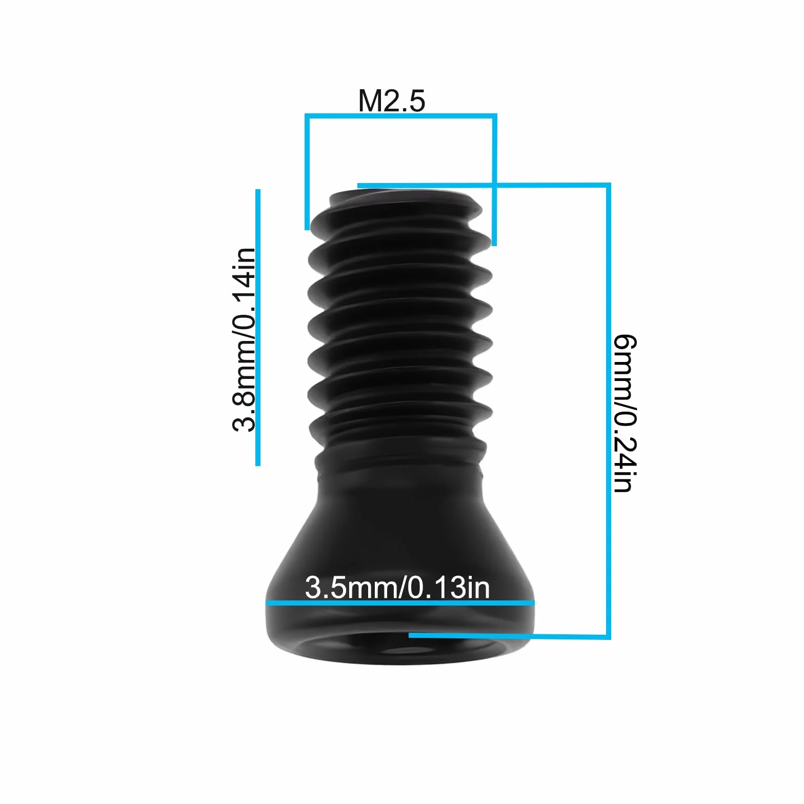 Create idea 10 sztuk śrub Torx M2,5 x 6 mm ze stali węglowej klasy T8, odpowiednie do narzędzi tokarskich CNC z twardym stopem