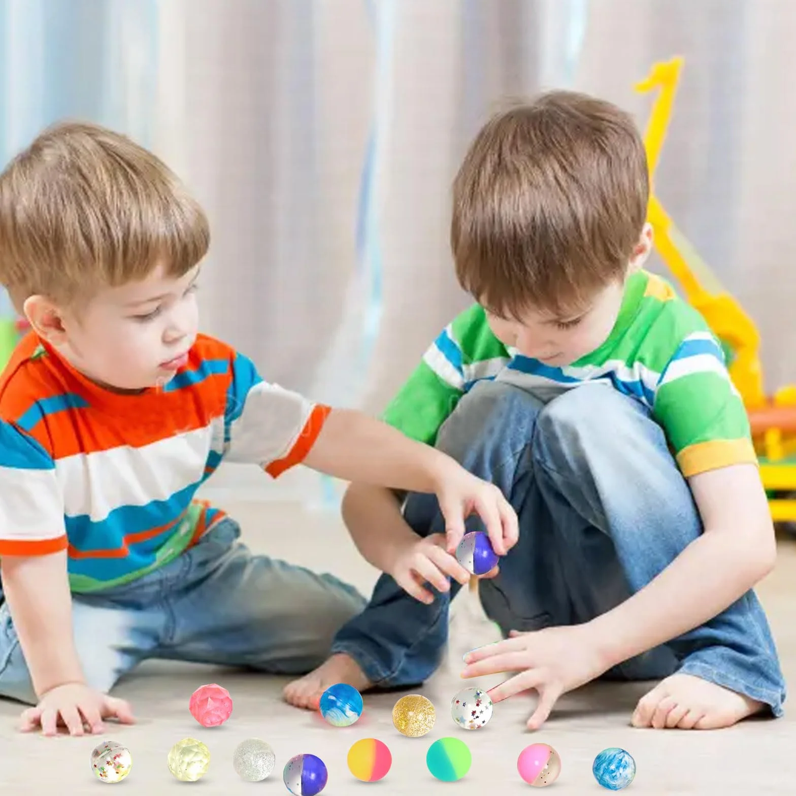 Flummies Flummies 24 sztuki dla dzieci, Flummies 27 mm, prezenty urodzinowe dla dzieci, prezenty urodzinowe dla dzieci, wypełnienie pinata, prezent urodzinowy