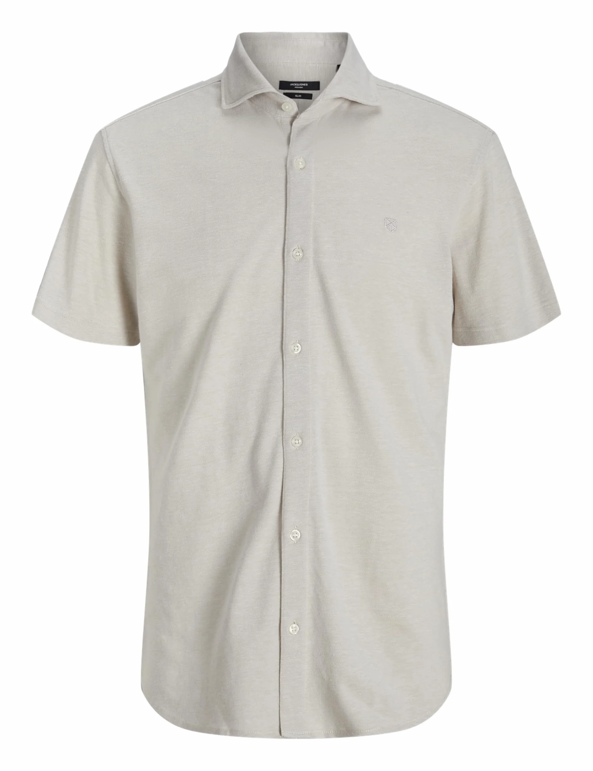 JACK & JONES Męska koszulka Jprblalance Pique S/S SMU, Silver Lining, S