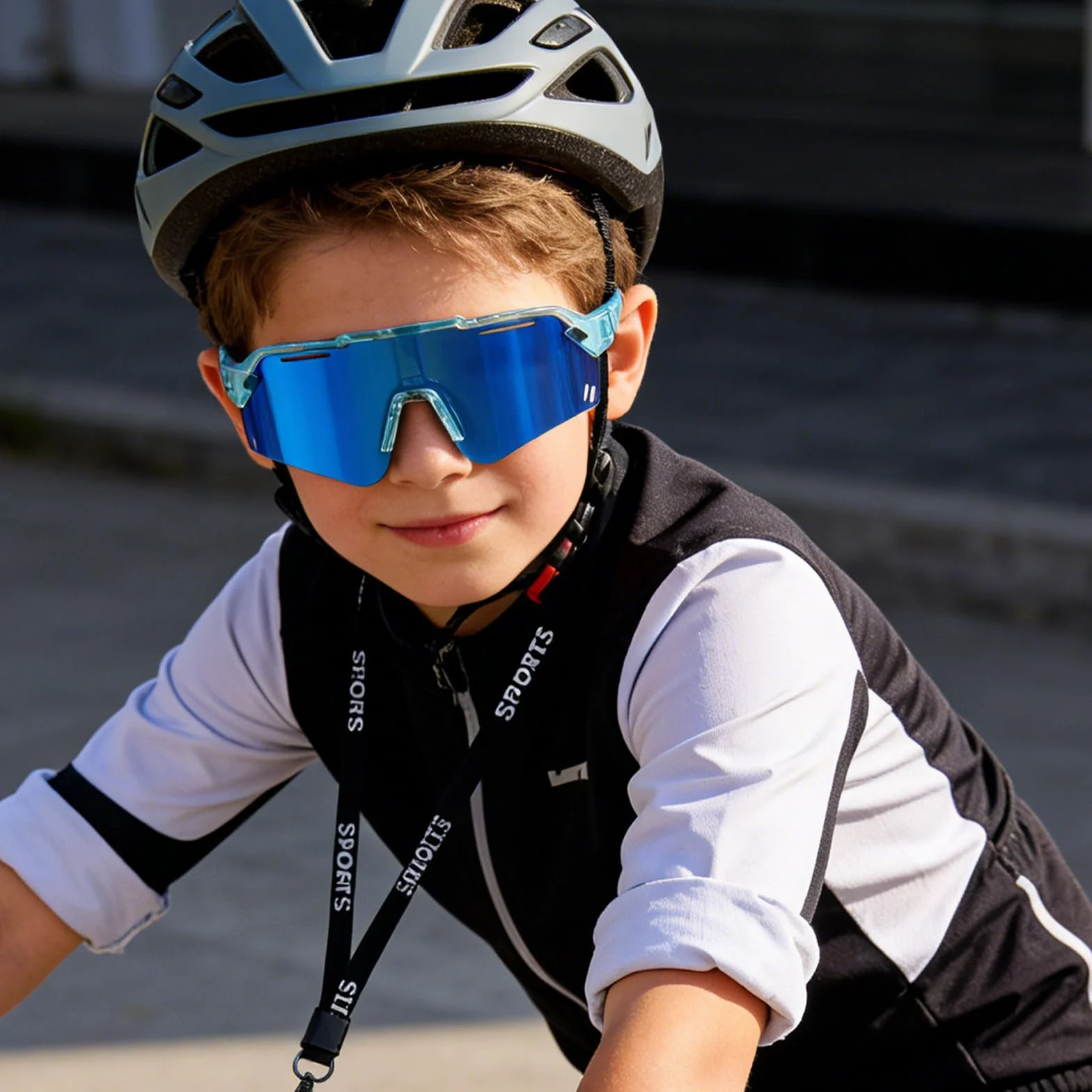 Okulary przeciwsłoneczne Chłopiec Dziewczyna, Ochrona UV400 Okulary Polaryzacyjne Okulary Sportowe Jazda Na Rowerze Bieganie Tenis Na Zewnątrz