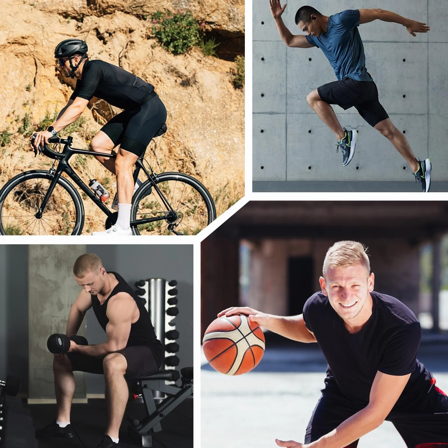 HYCOPROT Męskie spodenki kompresyjne z kieszeniami na telefon bielizna sportowa sportowe spodenki z warstwą bazową szybkoschnące trening bieganie aktywne