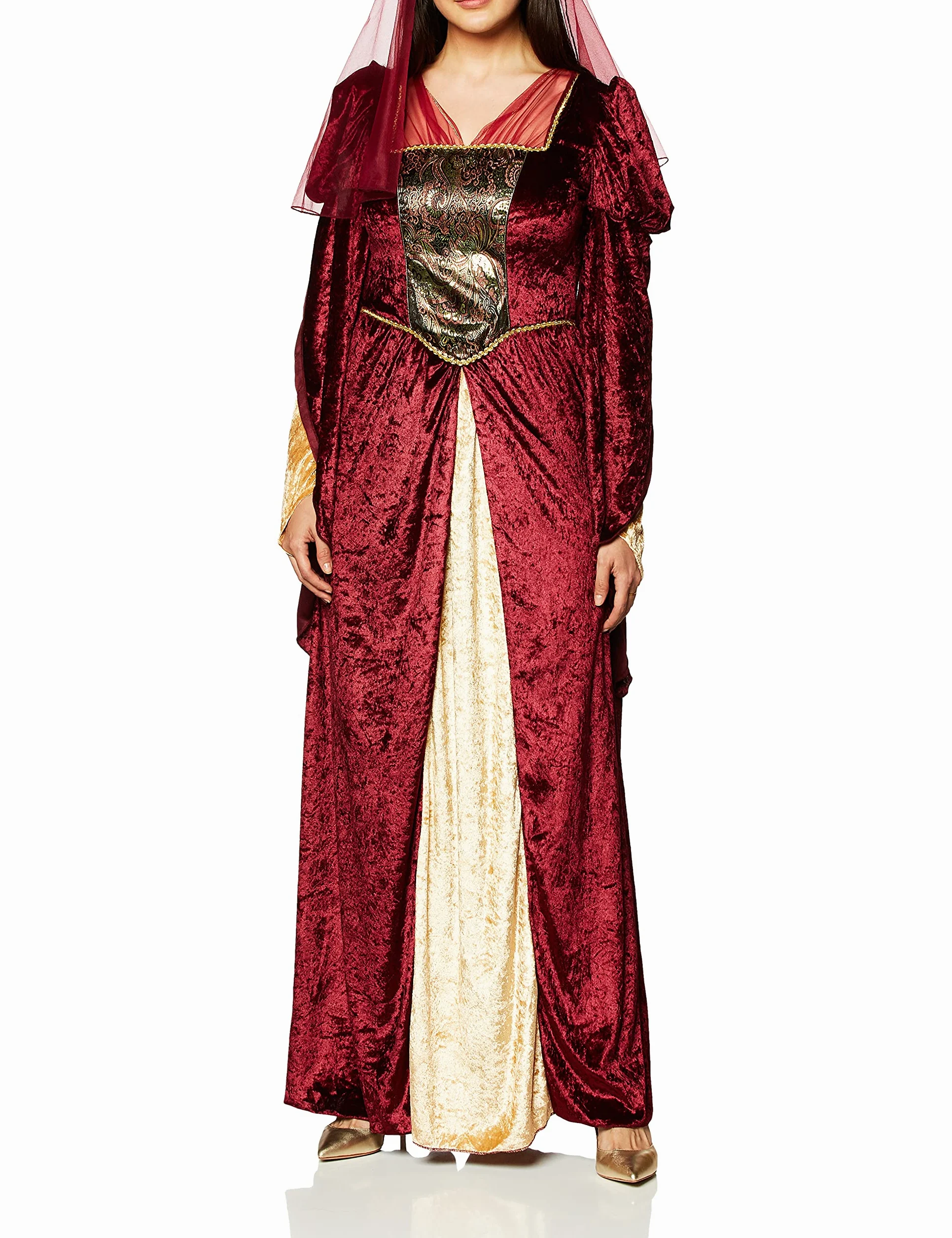 Renaissance Maiden damski fantazyjny strój średniowieczna księżniczka damski kostium dla dorosłych nowy, duży UK 12-14 (Europa 44-46)