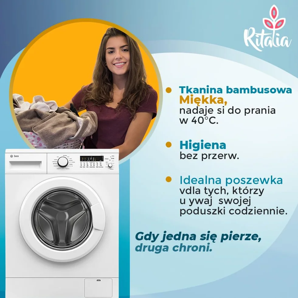 Zapasowa Poszewka na Poduszkę Klin 60x48x30 cm Poduszka NIE jest dołączona Dodatkowa Poszewka z Bambusa OEKO-TEX Nadaje się do Poduszki do Czytania i Poduszki Antyrefluksowej Higieniczny Zamiennik