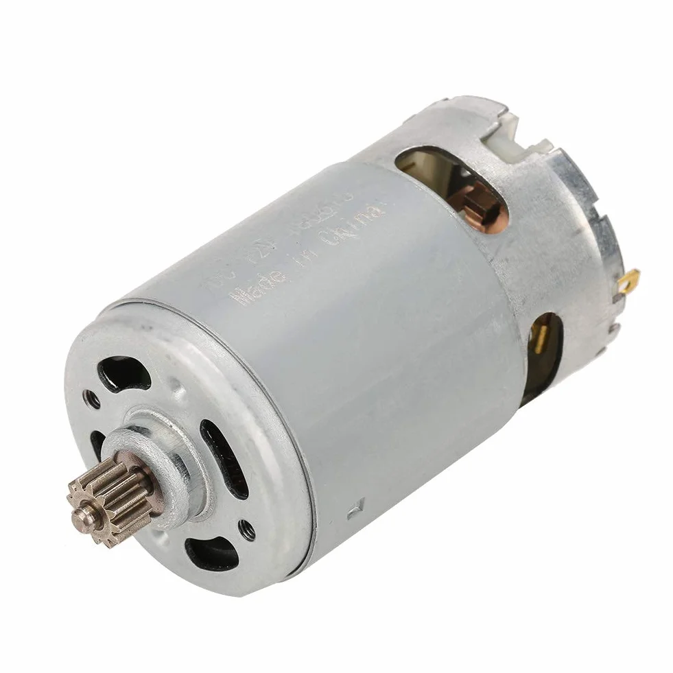 Silnik DC 90W Dwubiegowy do Wiertarki Elektrycznej i Wentylatorów 12V 16,8V 25V Przekładnia 12-Zębowa Silnik Uniwersalny Silnik do Narzędzi Elektrycznych Silnik Przemysłowy
