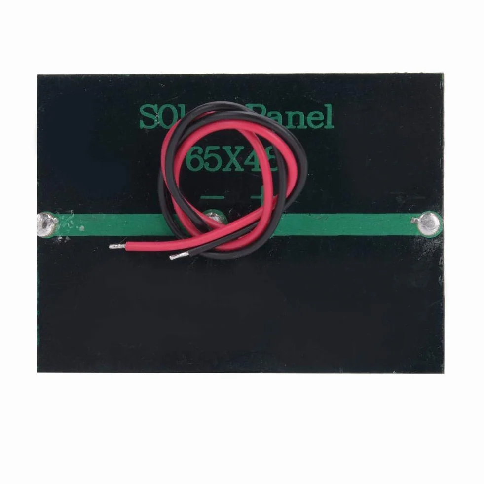 Keenso 4 szt. 3 V, 0,3 W, polikrystaliczny krzem, panel słoneczny, wodoszczelny, "zrób to sam", bezpieczna ładowarka solarna z kablem 65 x 48 mm