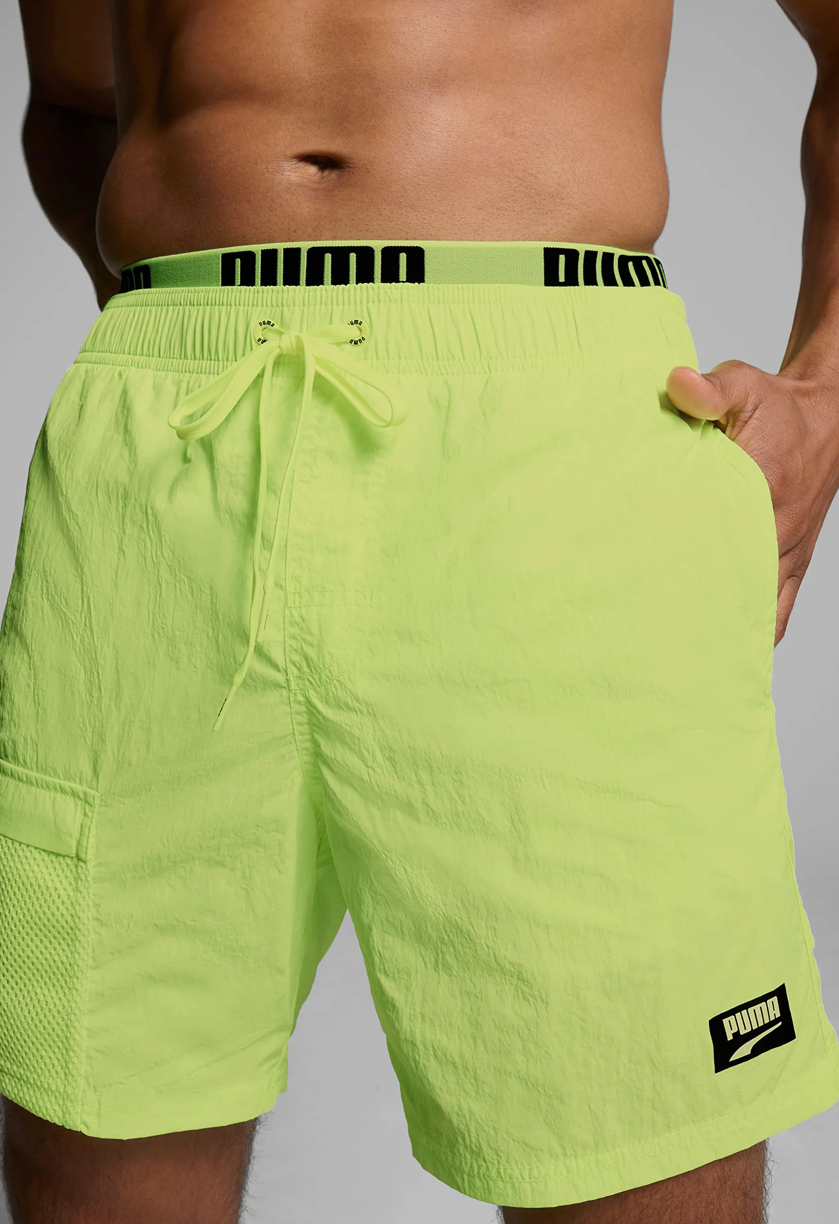 PUMA Męskie szorty robocze, kolor fast yellow, rozmiar L, Fast Yellow, L