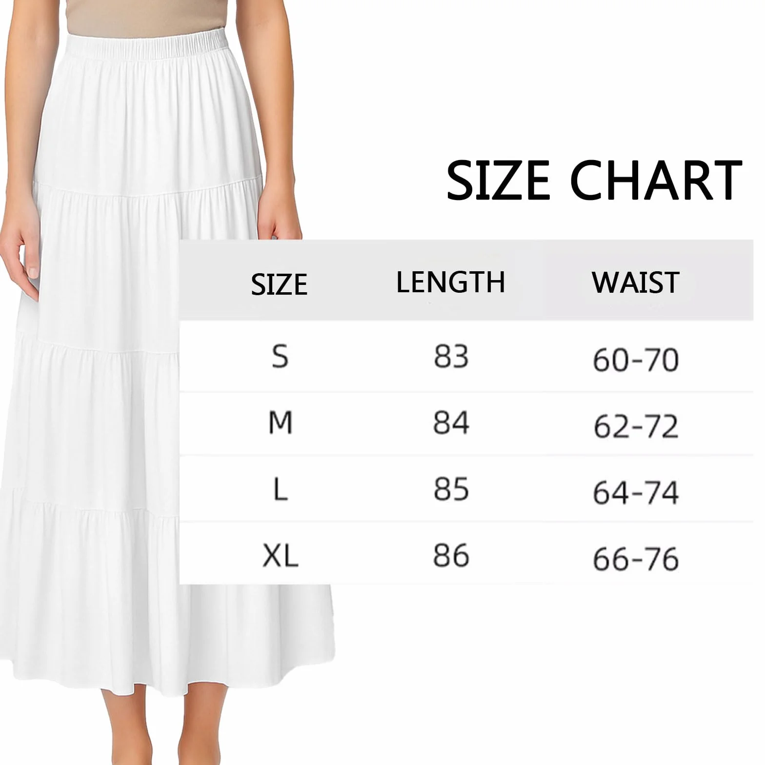 GWAWG Eleganckie spódnice maxi dla kobiet UK, elastyczne damskie długie spódnice z wysokim stanem elegancka spódnica plażowa o linii A, letnia wielowarstwowa spódnica maxi w stylu vintage