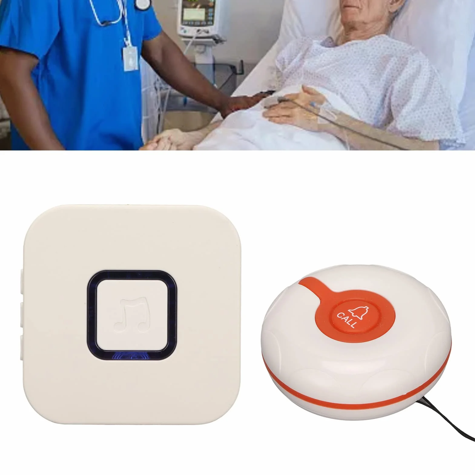 Pager Opiekuna, Awaryjny System Pagera do Monitorowania Starszych Dzieci, 1 Odbiornik z wtyczką i 1 Przycisk Wywołania Opiekuna, Transmisja na Duże Odległości 330 M