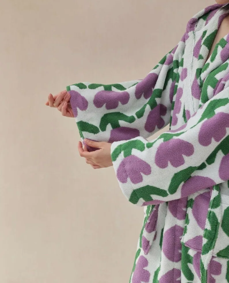 Damski szlafrok frotte, bawełniany szlafrok z kapturem, chłonny, gruby, długi szlafrok do spa, zimowy szlafrok pluszowy,B,One Size