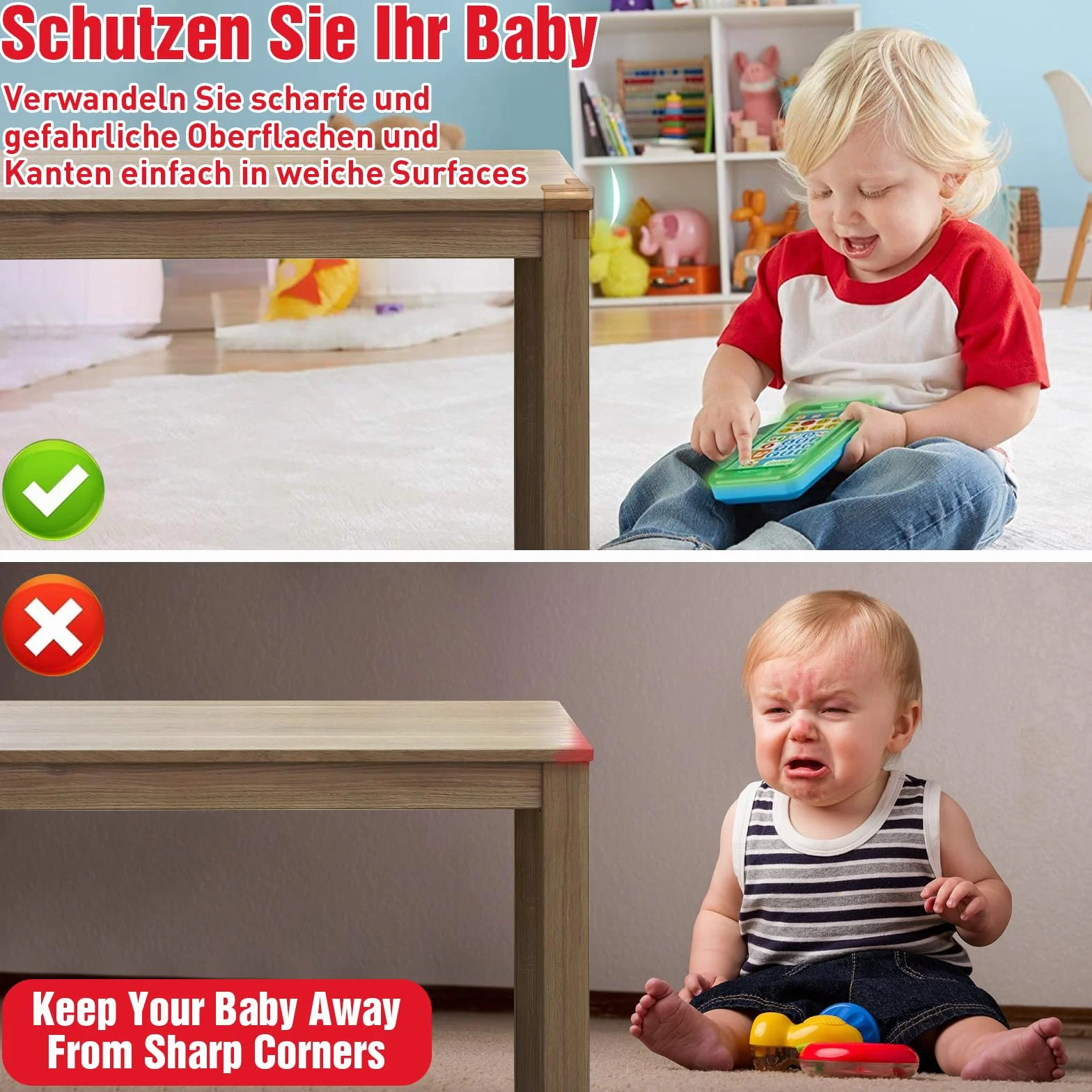 20 sztuk ochraniaczy narożników dla niemowląt, ochrona krawędzi, przezroczyste, klejone, ochrona narożników, ochrona krawędzi, samoprzylepne krawędzie chroniące narożniki dla niemowląt, bardzo duża
