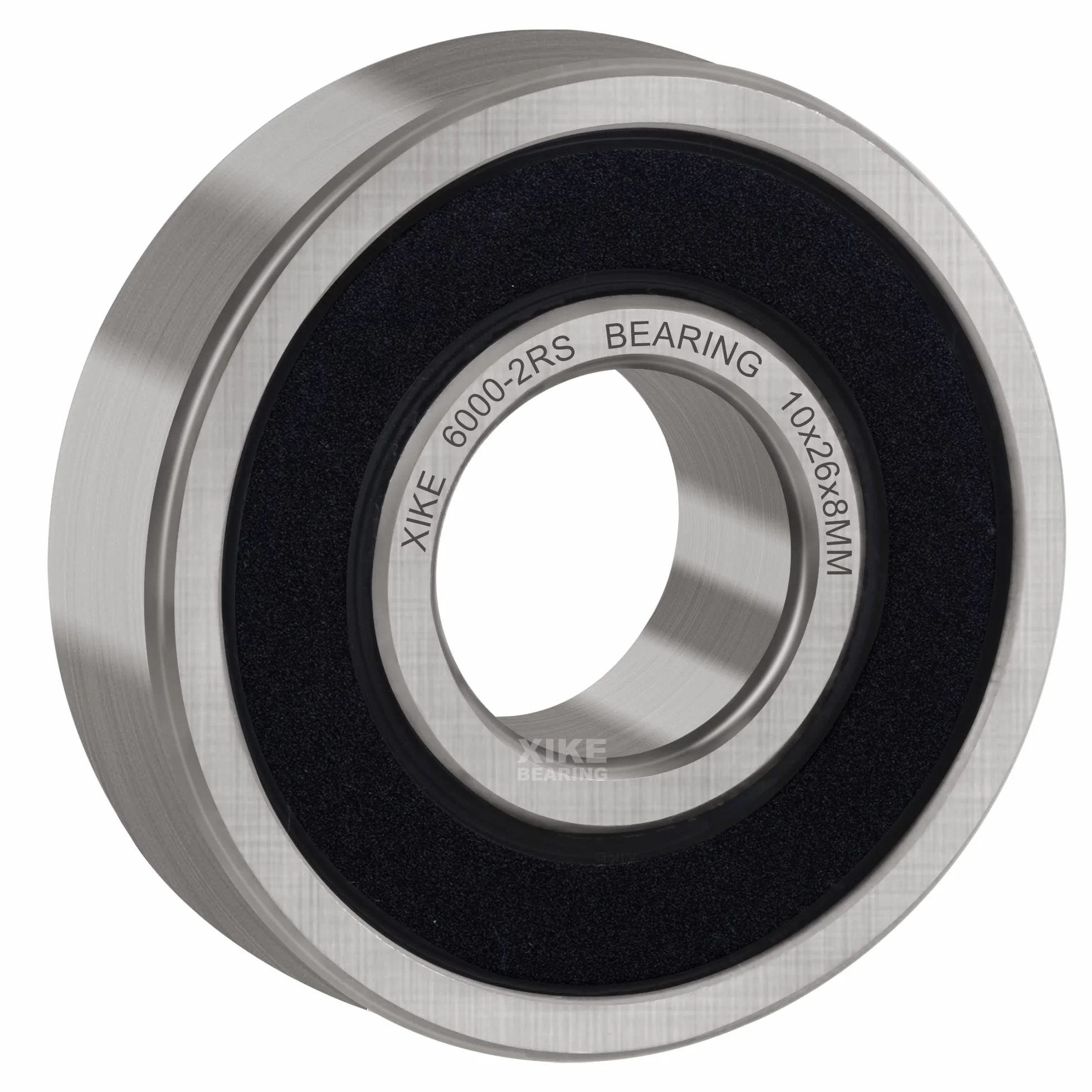 XiKe 2 szt 6000-2RS Łożyska kulkowe 10x26x8mm Gumowe uszczelnione 6000RS Stal chromowa łożyska kulkowe zwykłe.