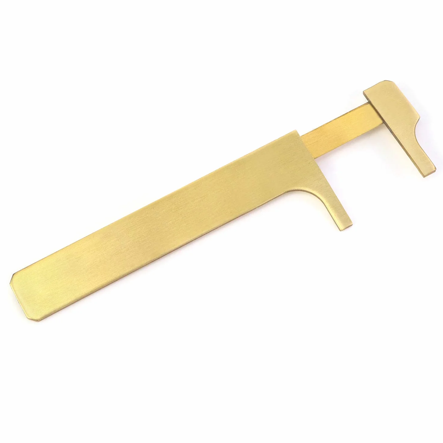 QWORK® 4 "/ 10cm suwmiarka mosiężna, podwójna linijka suwakowa z mosiądzu Poręczne narzędzie pomiarowe z miernikiem, mm/cale mini mosiężna linijka kieszonkowa