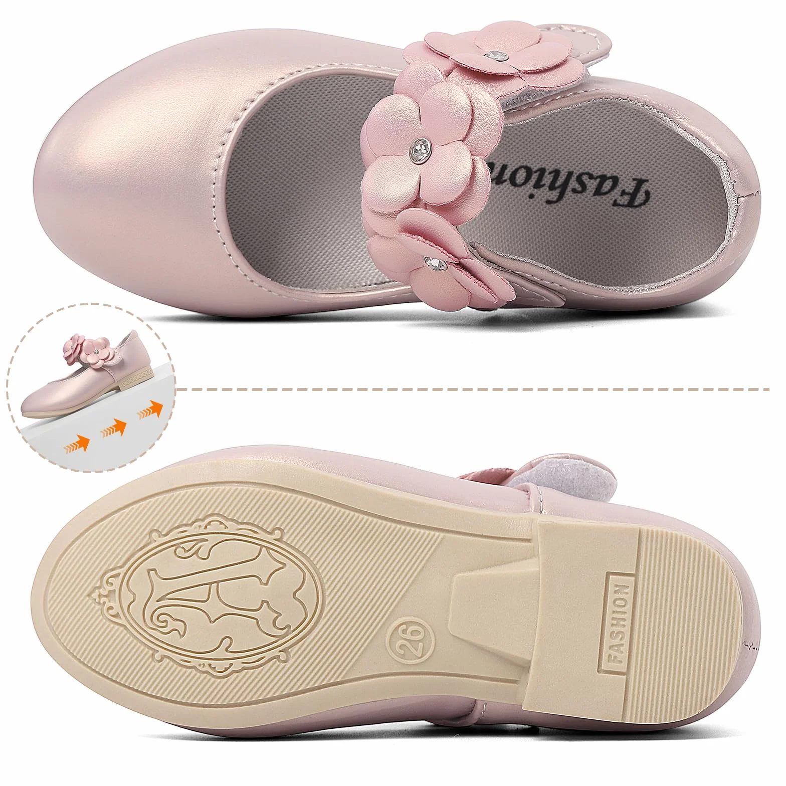 Dziewczęce buty Mary Jane maluch księżniczka sukienka buty baleriny baleriny płaskie