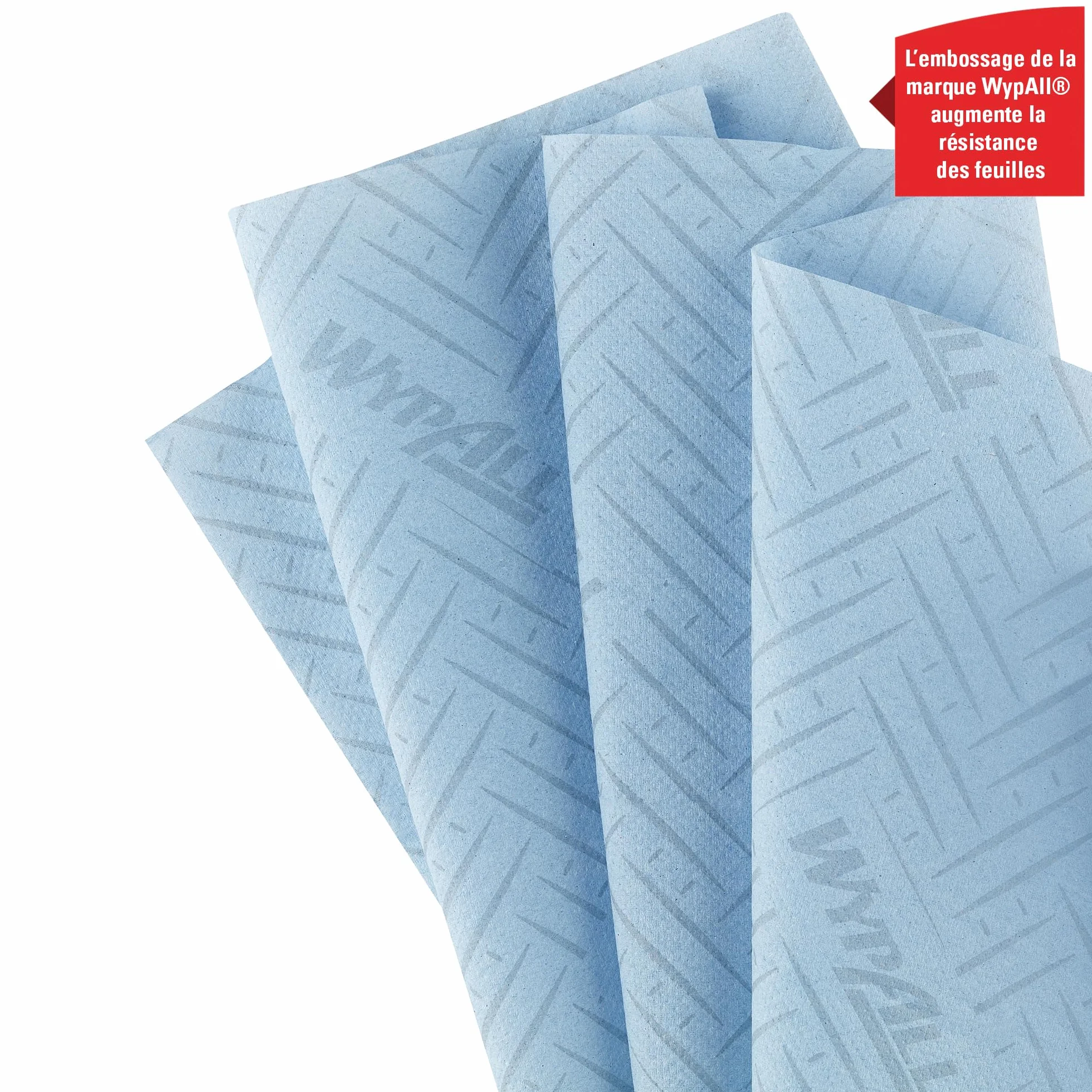 WypAll L10 Papier do wycierania żywności i higieny 6223-1-warstwowa niebieska rolka centralnego podawania - 6 rolek środkowego podawania x 430 chusteczek papierowych (łącznie 2580)