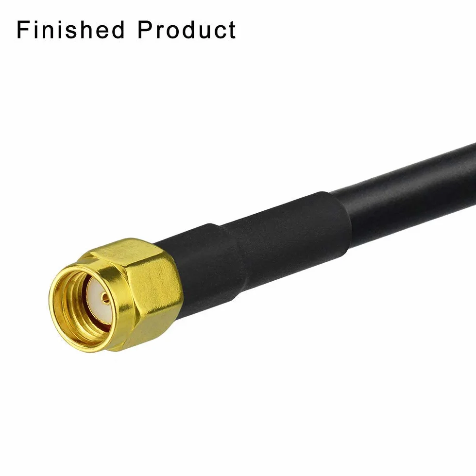 Superbat RPSMA 10 sztuk RPSMA Macho+RPSMA Złącze żeńskie 50 omów Złącze koncentryczne RF do kabla RG58 RG303 RG141 RG142 RG400 i LMR195.