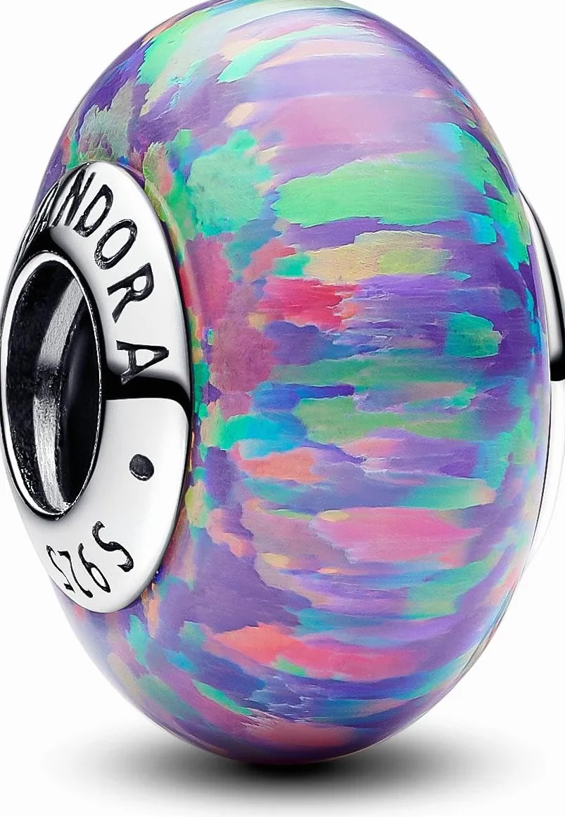 Pandora Moments Leuchtendes violettes Charmaus Sterling Silber, Kompatibel mit Pandora Moments Armbänder, 791691C05