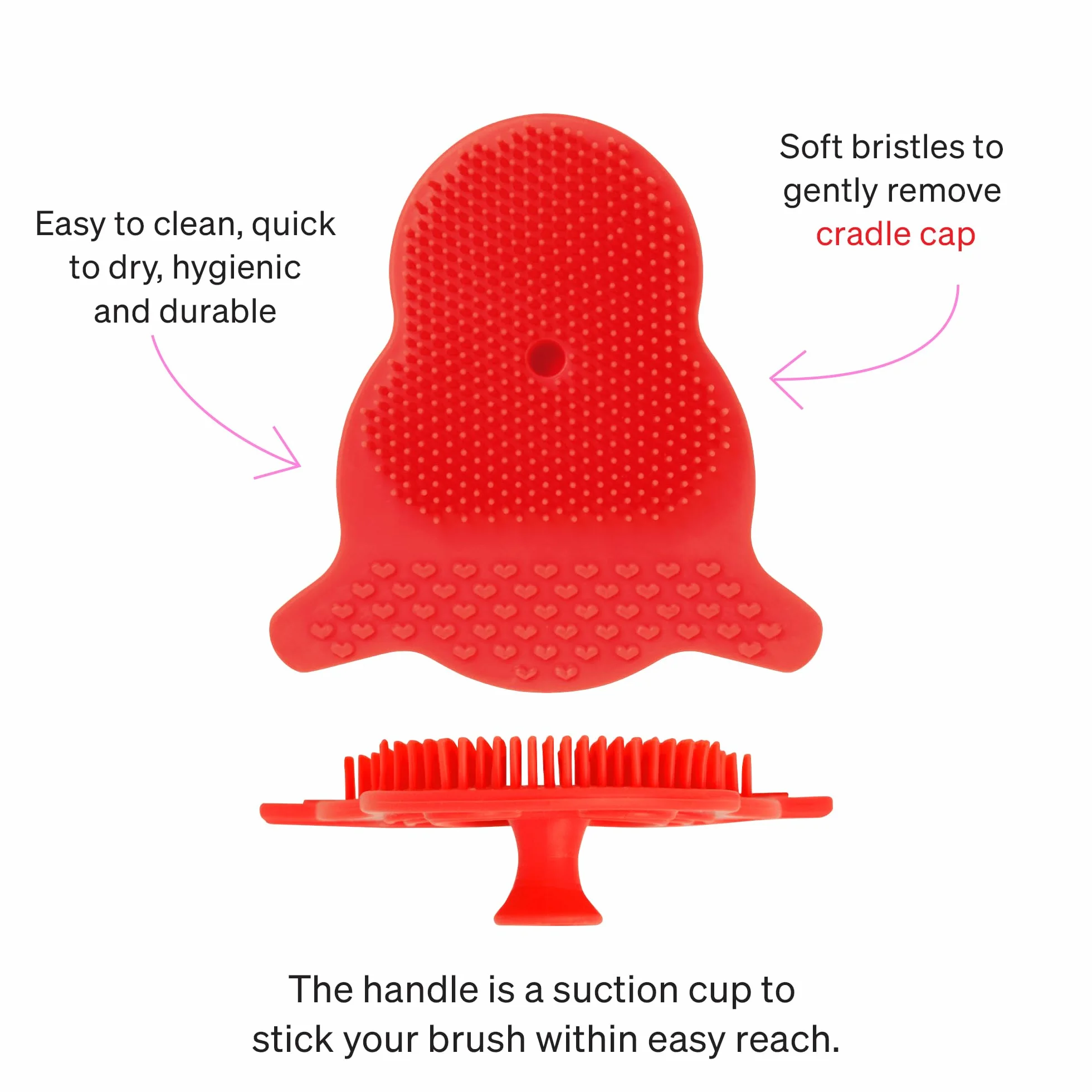 LoveNoobs Baby Hair Brush - 2 Pack Cradle Cap Brush, Baby Brush Set for Newborns, Baby Comb for Dry Skin