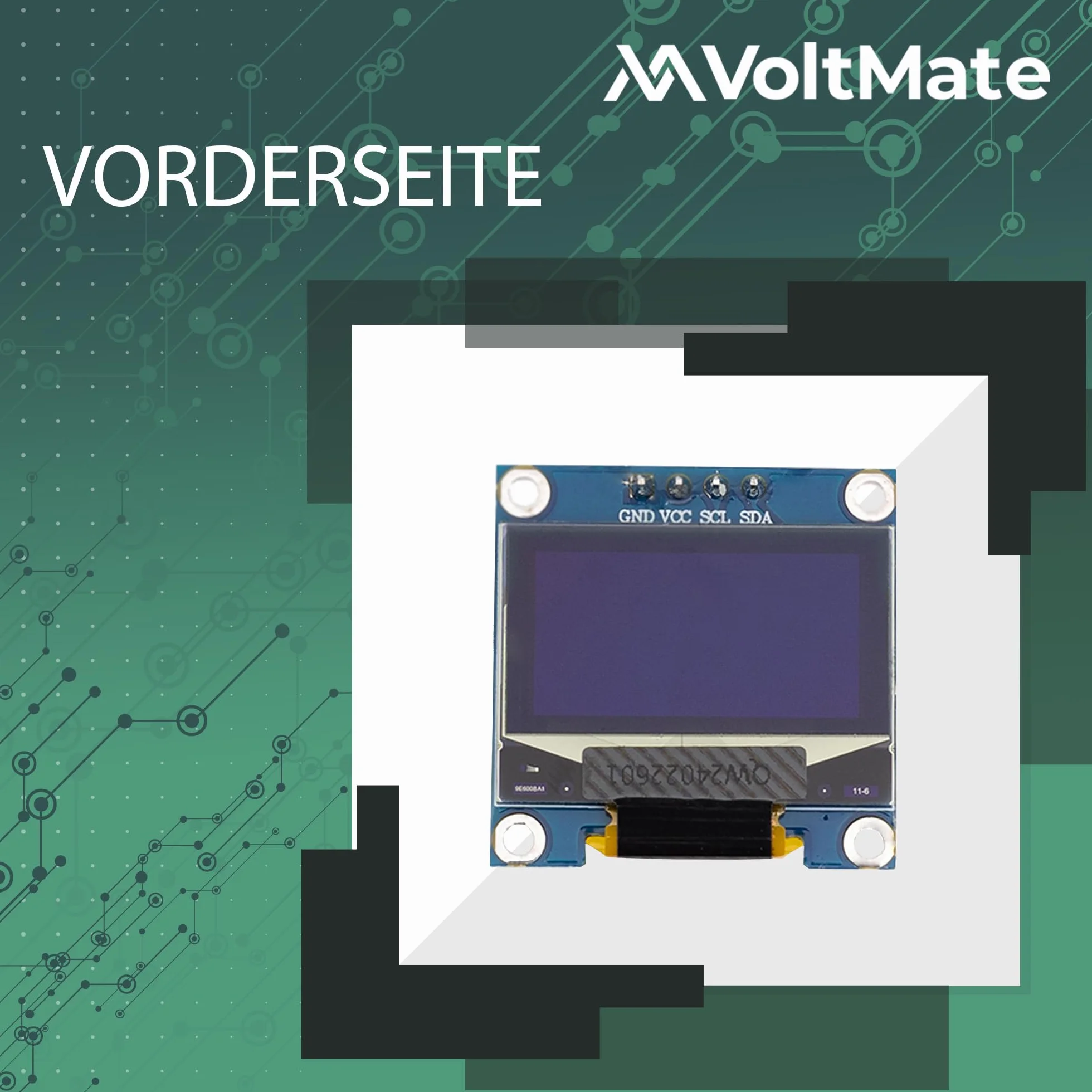 VoltMate 3 x wyświetlacz OLED z interfejsem I2C, chip SSH1106, rozdzielczość 128 x 64 pikseli, obsługuje białe znaki, kompatybilny z Arduino i Raspberry Pi