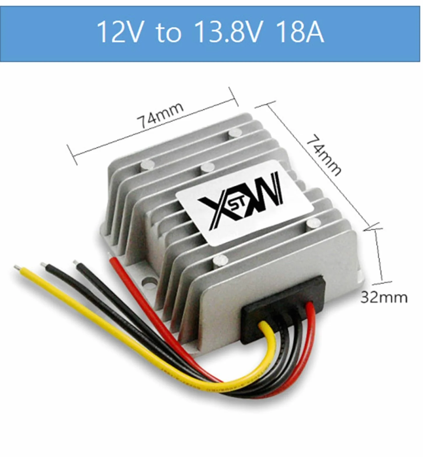 DC DC nieizolowany od 12 V do 13,8 V 8 A 10 A 12 A 15 A 18 A aluminium Step Up Boost przetwornica mocy regulator napięcia 13,8 VDC (kolor: 18A, rozmiar: 12V_13,8V)