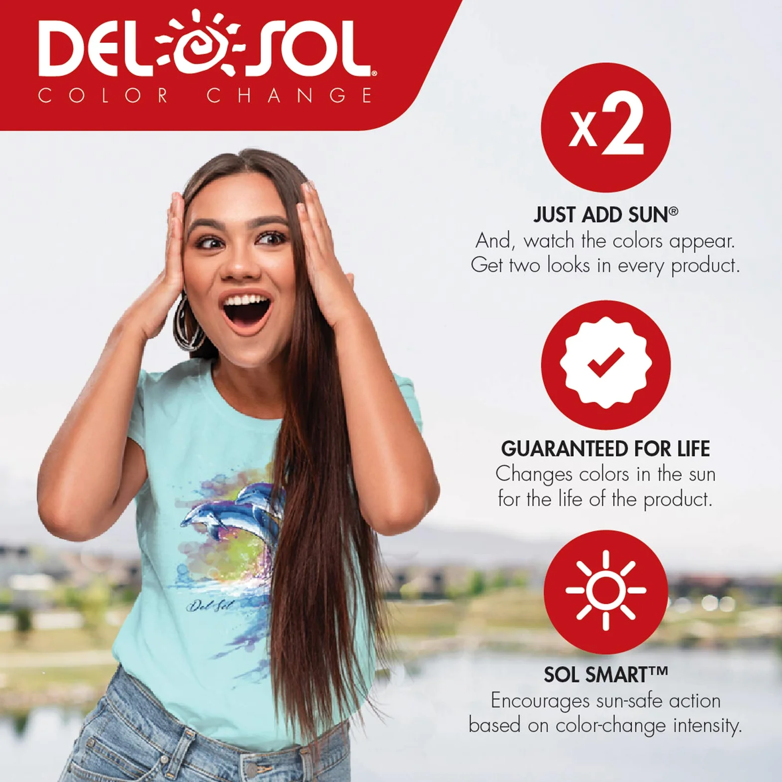 Del Sol Damska koszulka chłopięca - akwarela flaming, naturalny T-shirt - zmienia się z różowego i czarnego na żywe kolory na słońcu - 100% czesana, bawełna ring-spun, cienka koszulka - rozmiar S