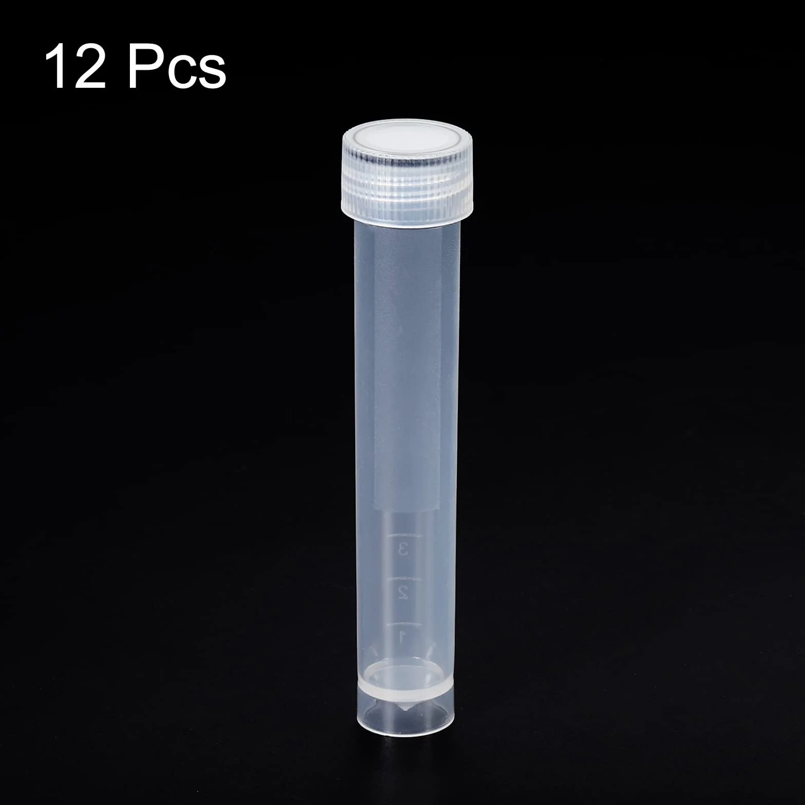 Plastikowe probówki testowe 10 ml 12 sztuk mrożone pojemniki do przechowywania laboratorium przezroczysta