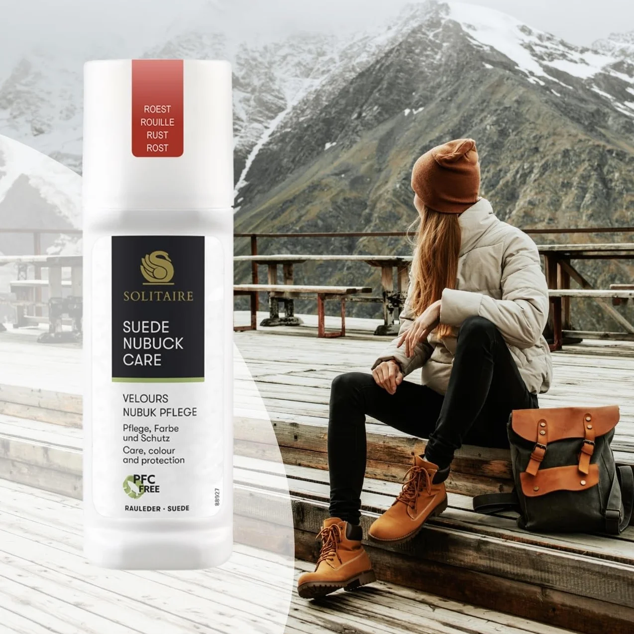 SOLITAIRE 906305 welurowa pielęgnacja nubuku 75 ml do zamszu i tekstyliów czerwony rdzawy