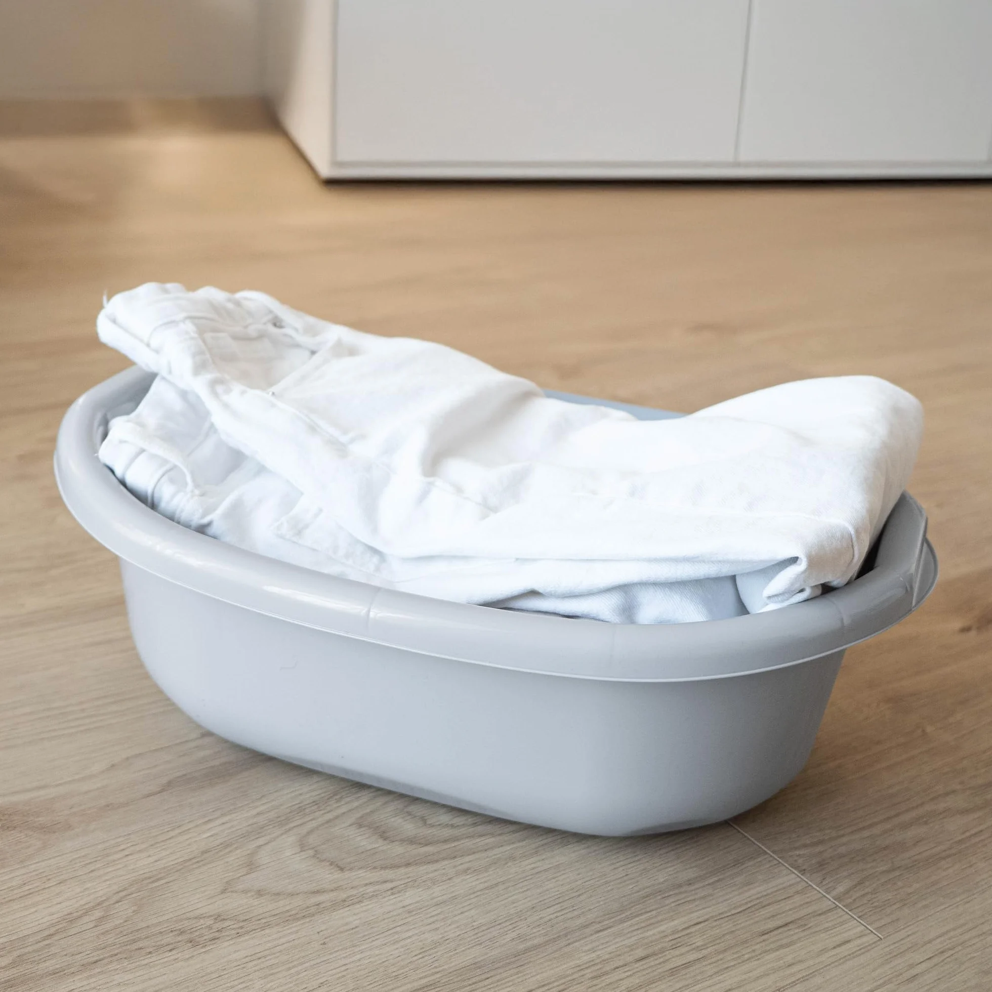KADAX Miska do mycia 30l, duża, z tworzywa sztucznego, wszechstronna, do łazienki, do zlewozmywaka (jasnoszara)