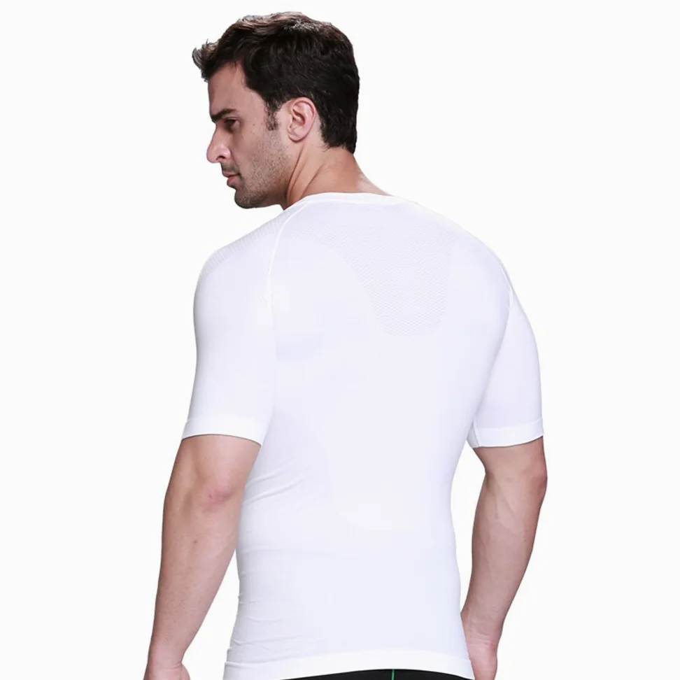 BaronHong Kompresja Body Shaper Mens Outdoor Gym Trainning szybkoschnąca koszulka z krótkim rękawem podróżowanie ochrona przed słońcem Fitness Running odzież