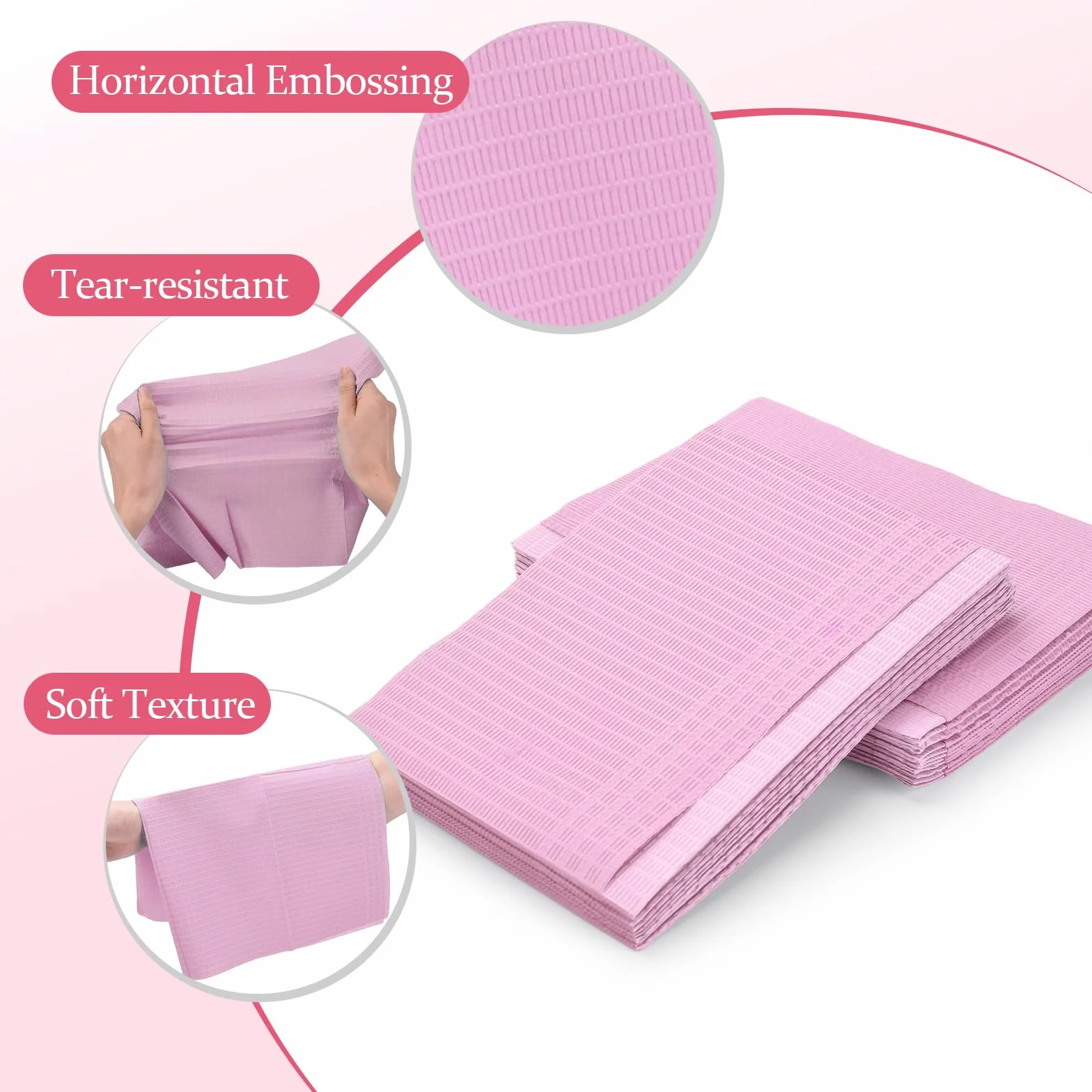 ATOMUS 20 sztuk jednorazowych podkładek wodoodpornych zabezpieczających przed wyciekiem czyste obrusy Underpad do salonu piękności tatuaż Protector Pad Liście (Pink)