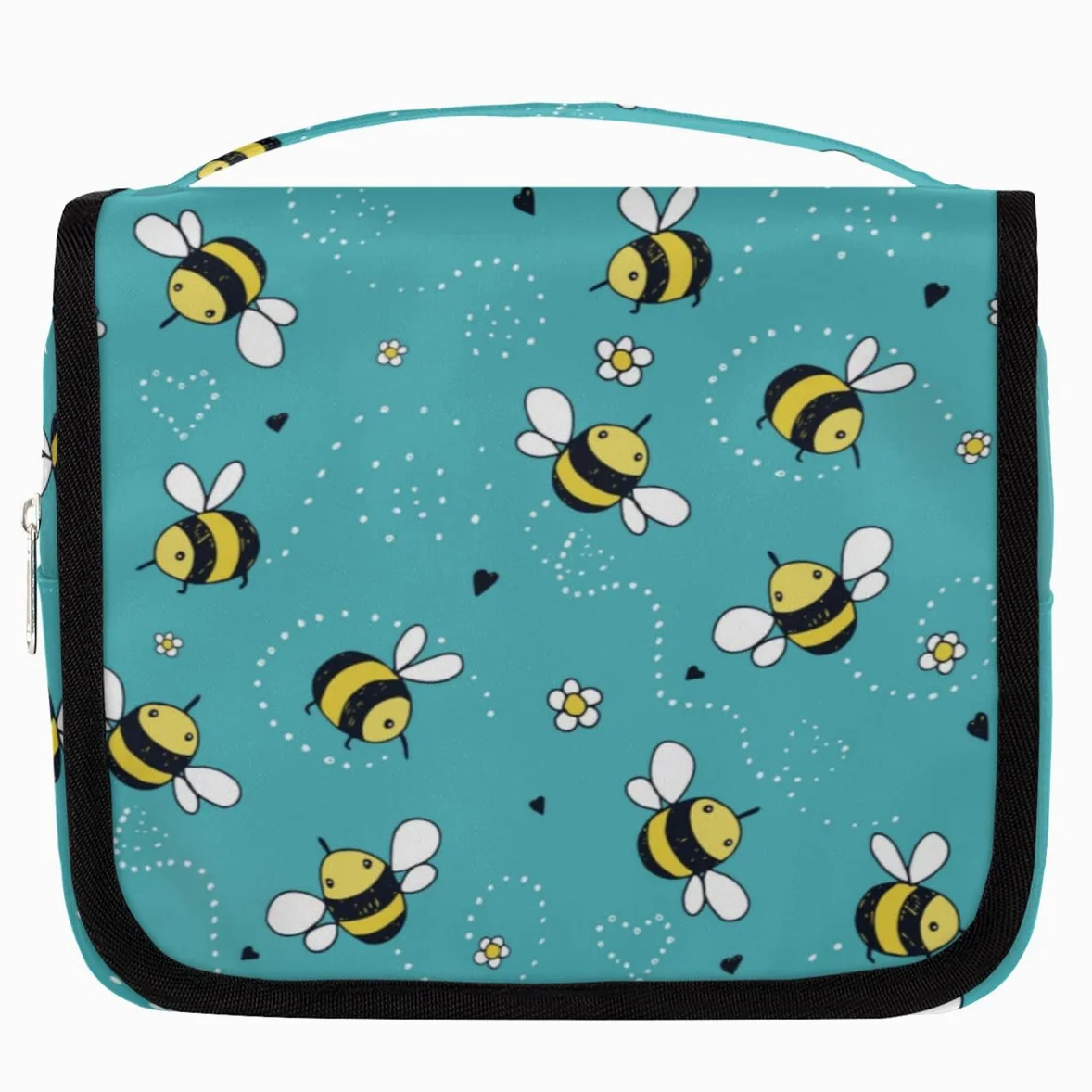 Zabawna pszczoła podróżna kosmetyczka zwierzę pszczoły torba do mycia torba unisex wiszące przybory toaletowe kosmetyczne organizer do makijażu, wielobarwny, Jeden rozmiar