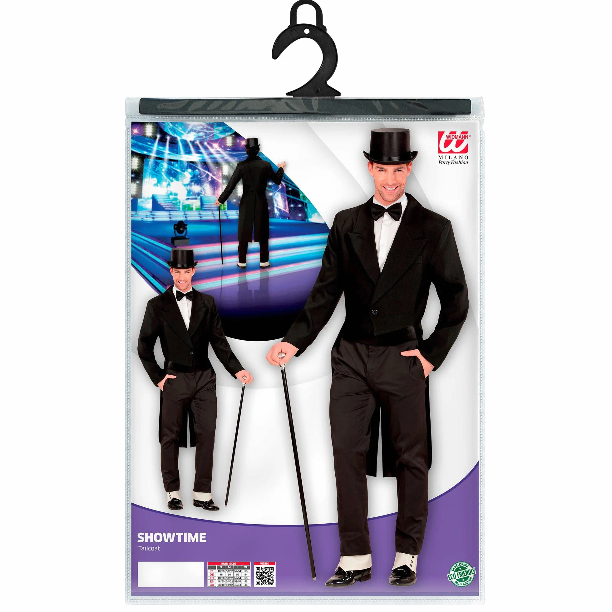 W WIDMANN MILANO Party Fashion - Męski frak kostiumowy, showman, dżentelmen, ringmaster, magik