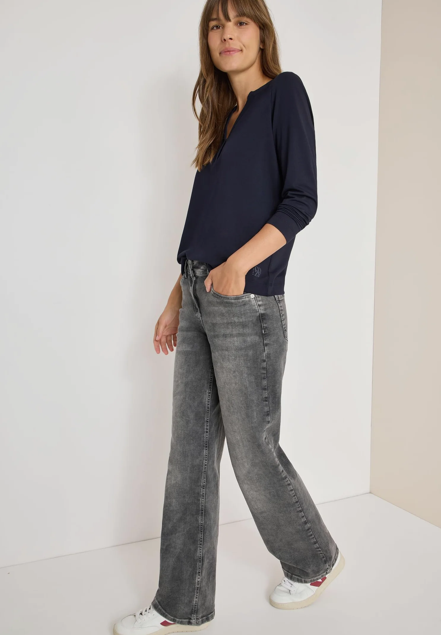 Cecil Damska koszulka w stylu tuniki, Urban Dark Blue, L