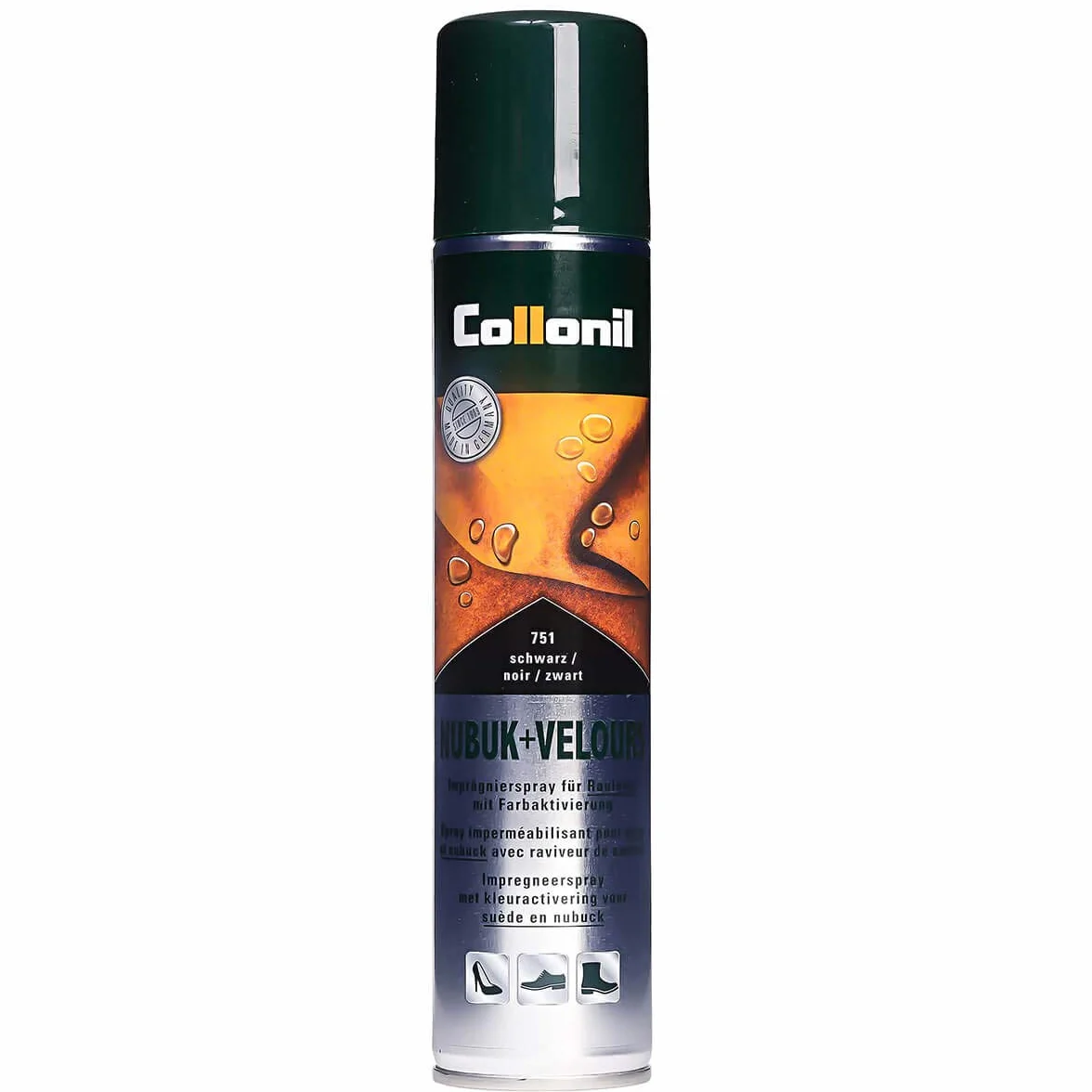 Spray impregnacyjny do zamszu z aktywacją koloru Collonil Nubuk + Velours 200 ml (czarny) (200 ml, czarny)
