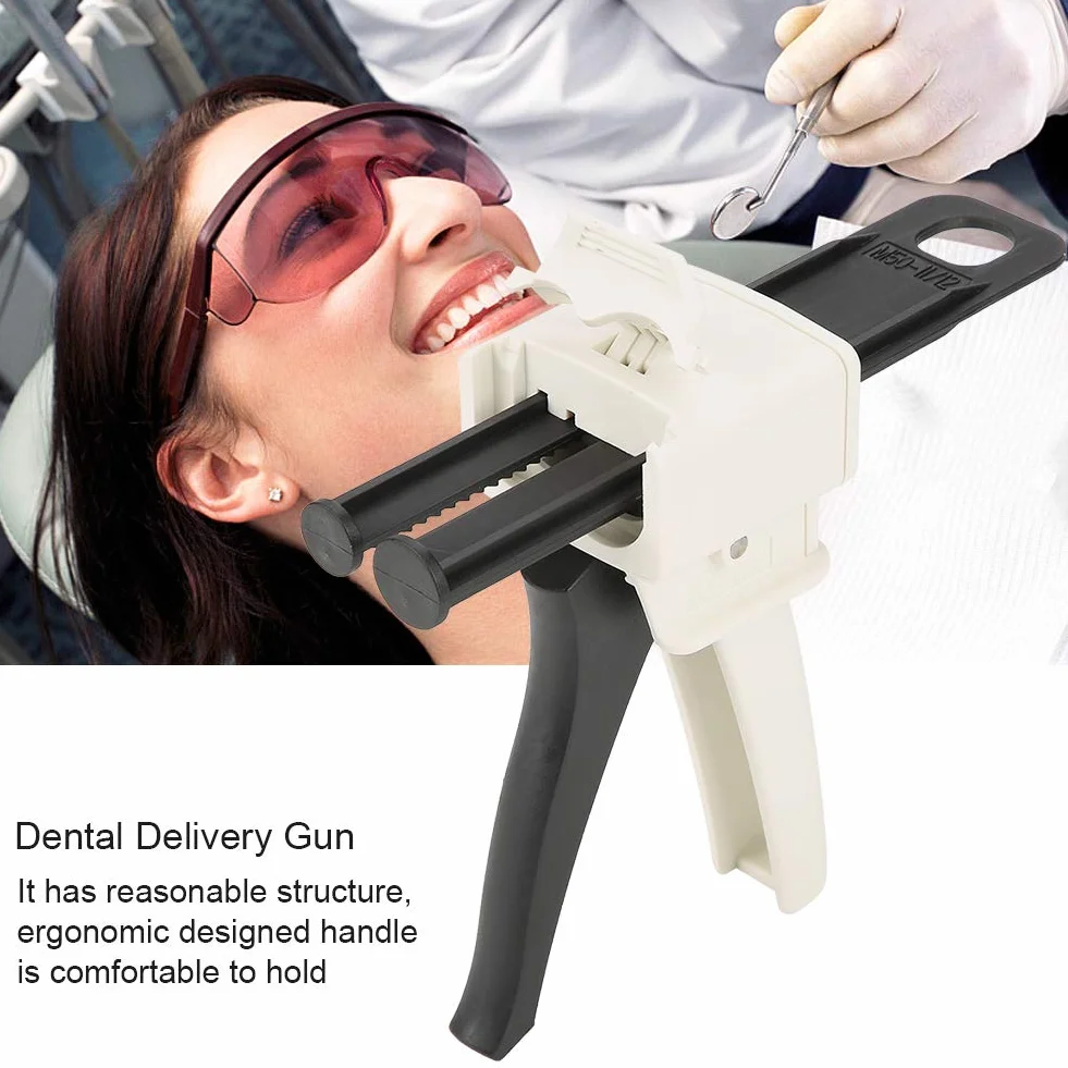 Dental dozownik Gun 1: 1/2: 1 wkład z kauczuku silikonowego Impression Mixing Dispenser pistolet dostawczy stal szlachetna dozownik