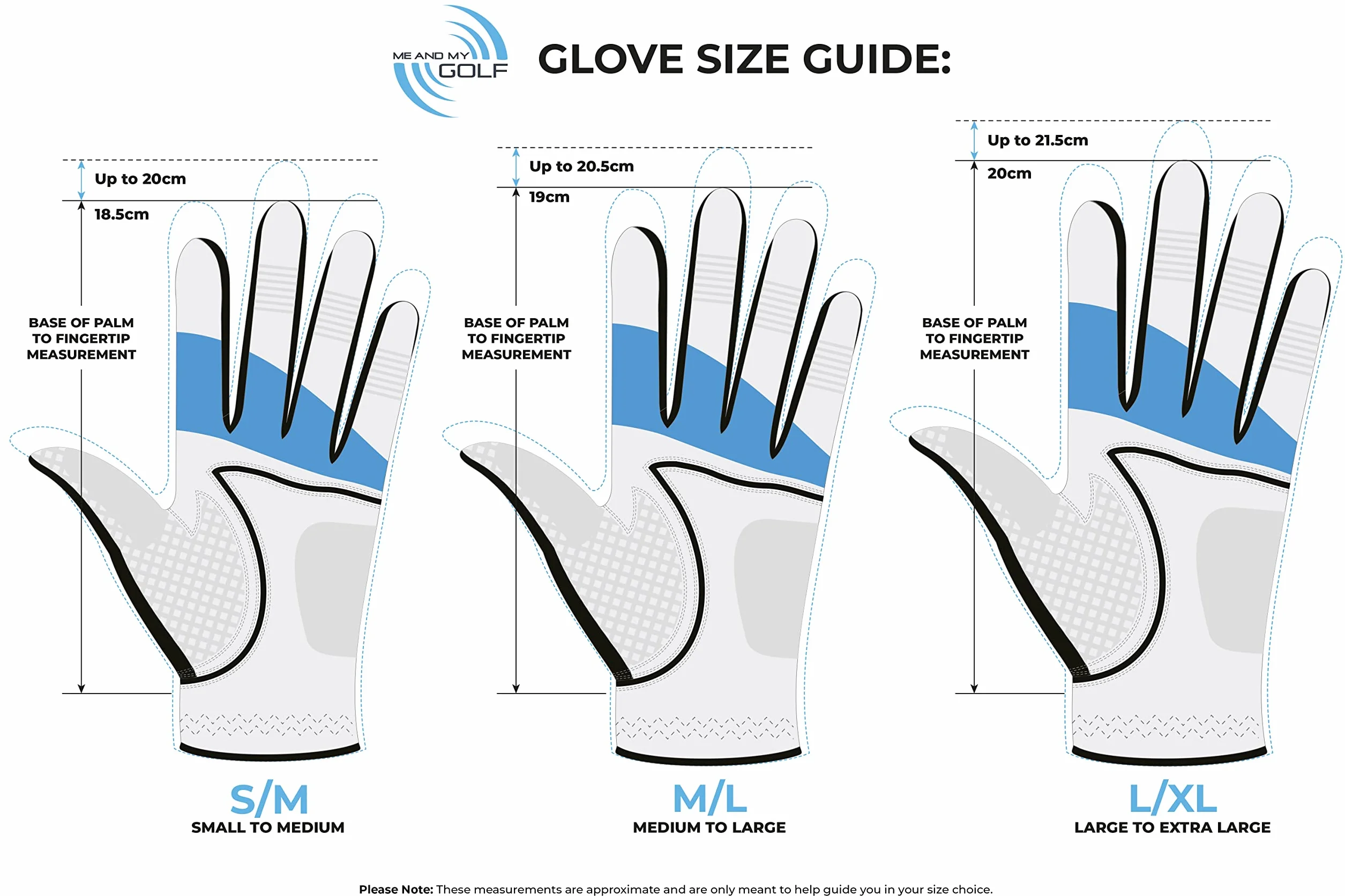 ME AND MY GOLF True Grip rękawice treningowe – idealne trzymanie przy każdym zamachu – rozmiar L/XL