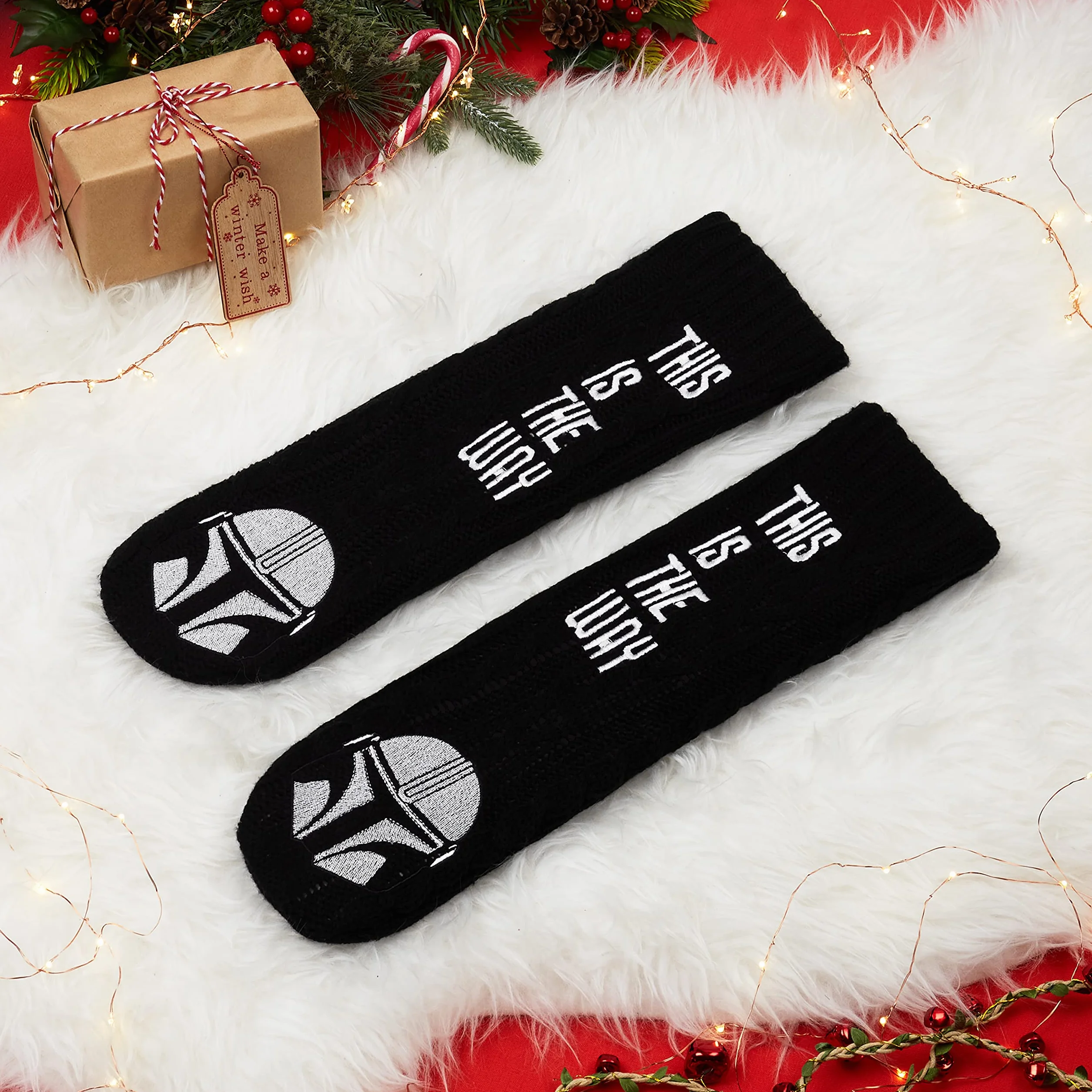 The Mandalorian Fluffy Socks, skarpetki męskie Baby Yoda, ciepłe skarpetki z dzianiny