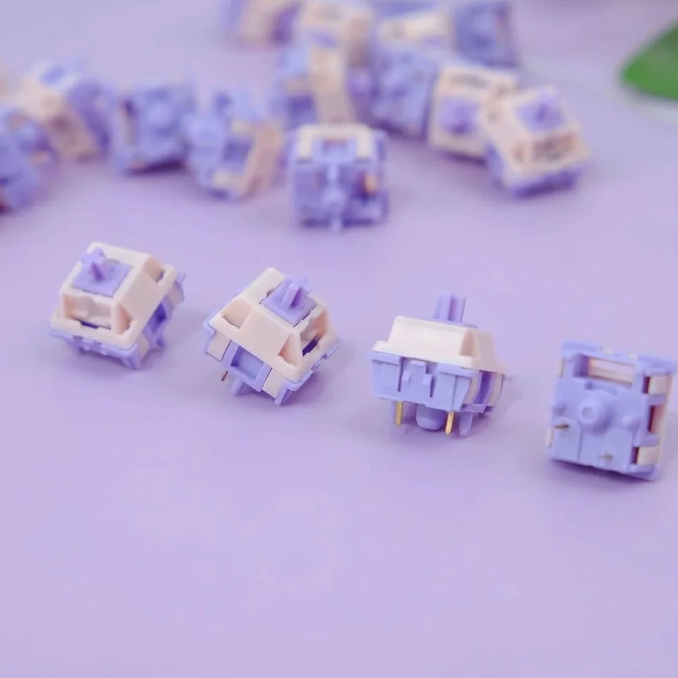 MMD Princess V2 Switch, 5Pin Linear/Tactile Pre-lubed Holy Panda Similar Switch for Custom Mechanical Keyboard (Color : Linear 45gf, Size : 30PCS)