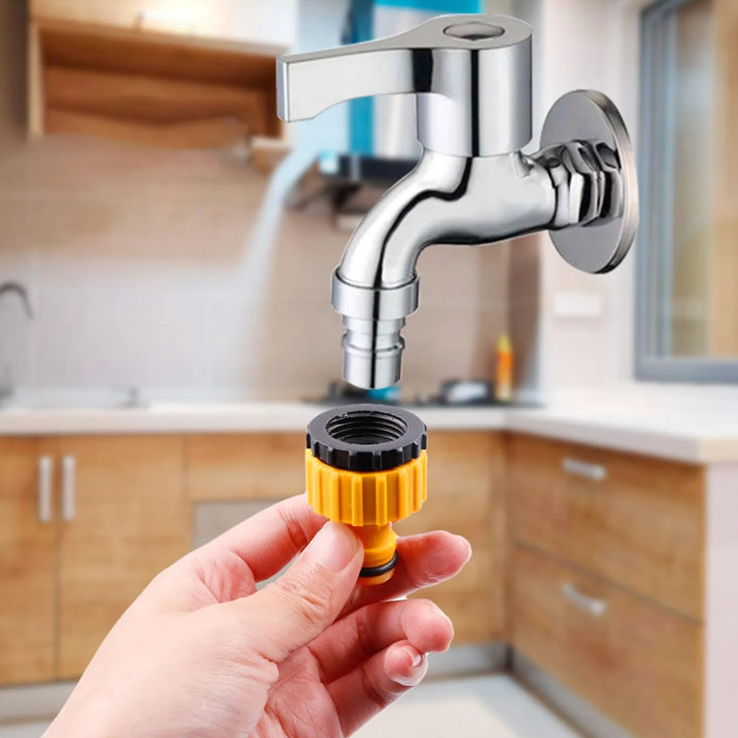 Gardena adapter do kranu, złącze węża, przyłącze kranu, przyłącze Gardena, adapter do kranu, wąż ogrodowy, 1/2 cala 3/4 cala, przyłącze kranu 2 w 1 (5 sztuk)