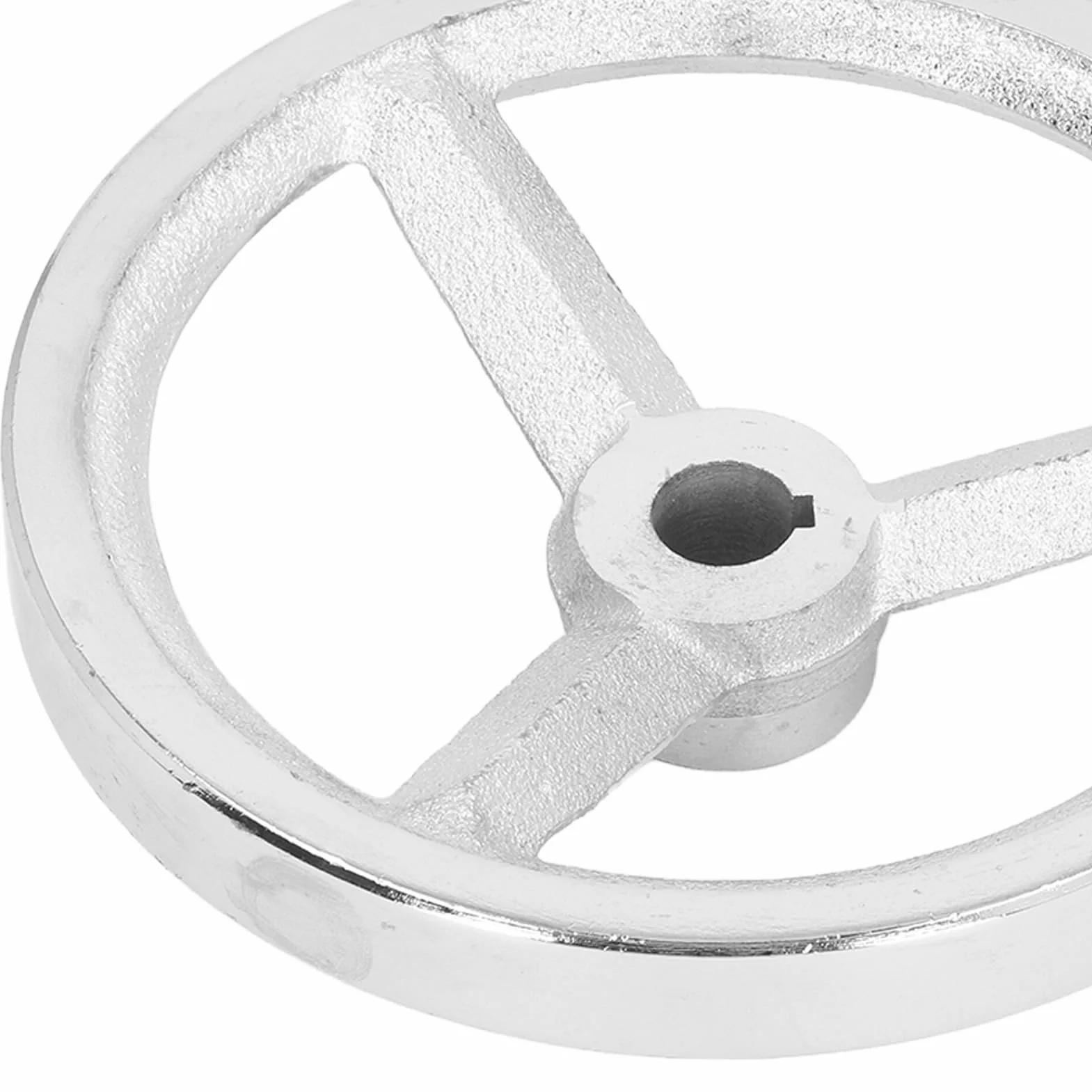 Koło Ręczne do Tokarki, 16x160MM żeliwne Chromowane Koło Ręczne ze Zdejmowanym Uchwytem, ​​wszechstronne Koło Ręczne do Tokarki z 3 Szprychami do Frezarki Tokarskiej Szlifierki