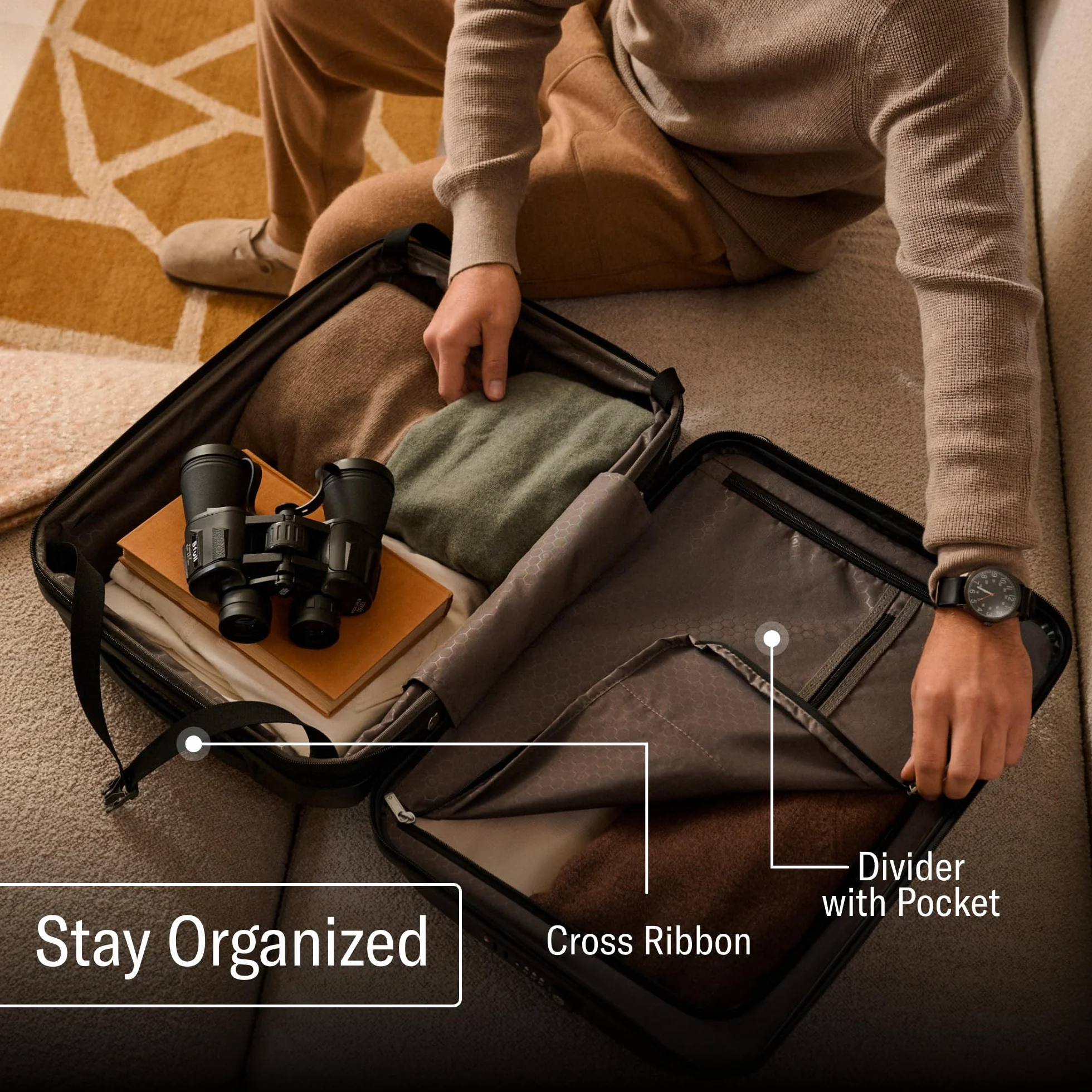 Samsonite Freeform 24-Inch Medium Luggage with Dual 360° Spinner Wheels - Checked Suitcase - TSA Lock, Airline-Approved - Durable Polypropylene Expandable Hardshell for Lightweight Travel - Black