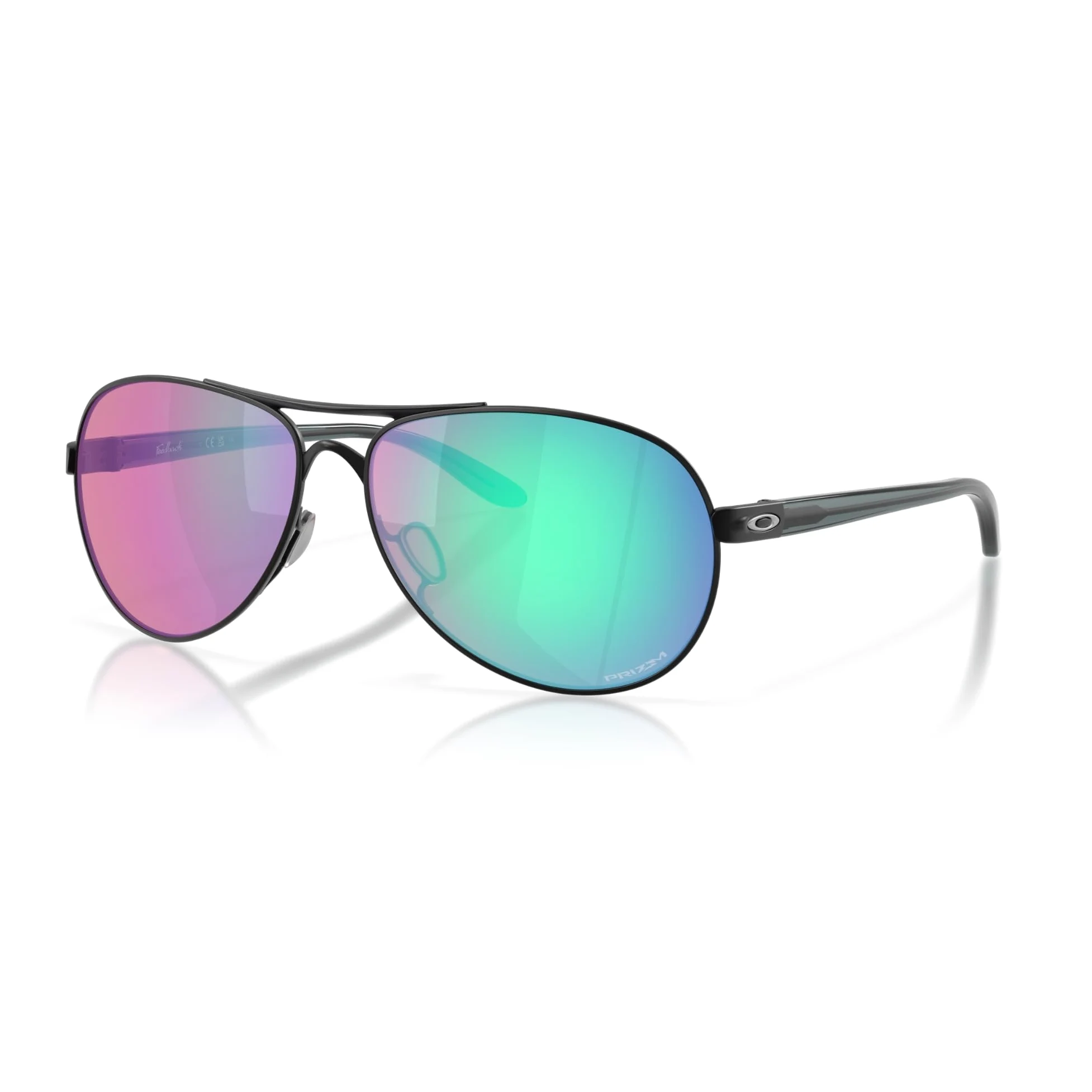 Oakley Damskie okulary przeciwsłoneczne Oo4079 Feedback Pilot, Satynowy czarny/Prizm Golf, Medium
