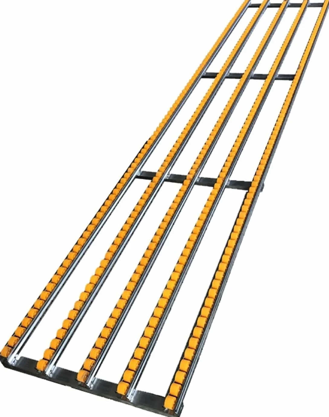 Przenośnik grawitacyjny Taśma rolkowa przenośnika magazynowego dla magazynów, supermarketów, doków i lotnisk(4-slide,300cm long)
