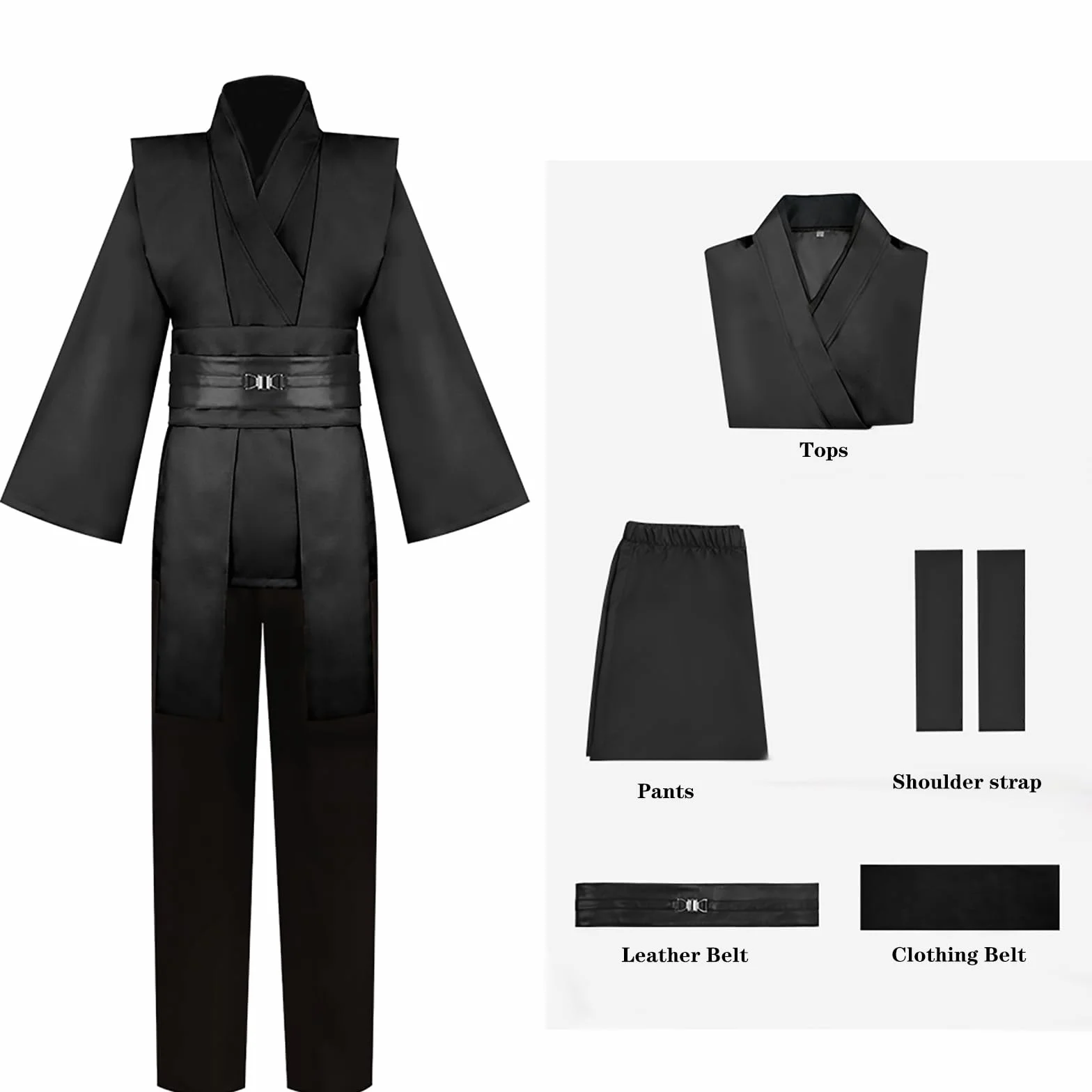 Gothden Jedi, tunika, kostium, szlafrok z kapturem, rycerz, fantazyjny pełny zestaw, halloween, cosplay, dla dorosłych mężczyzn