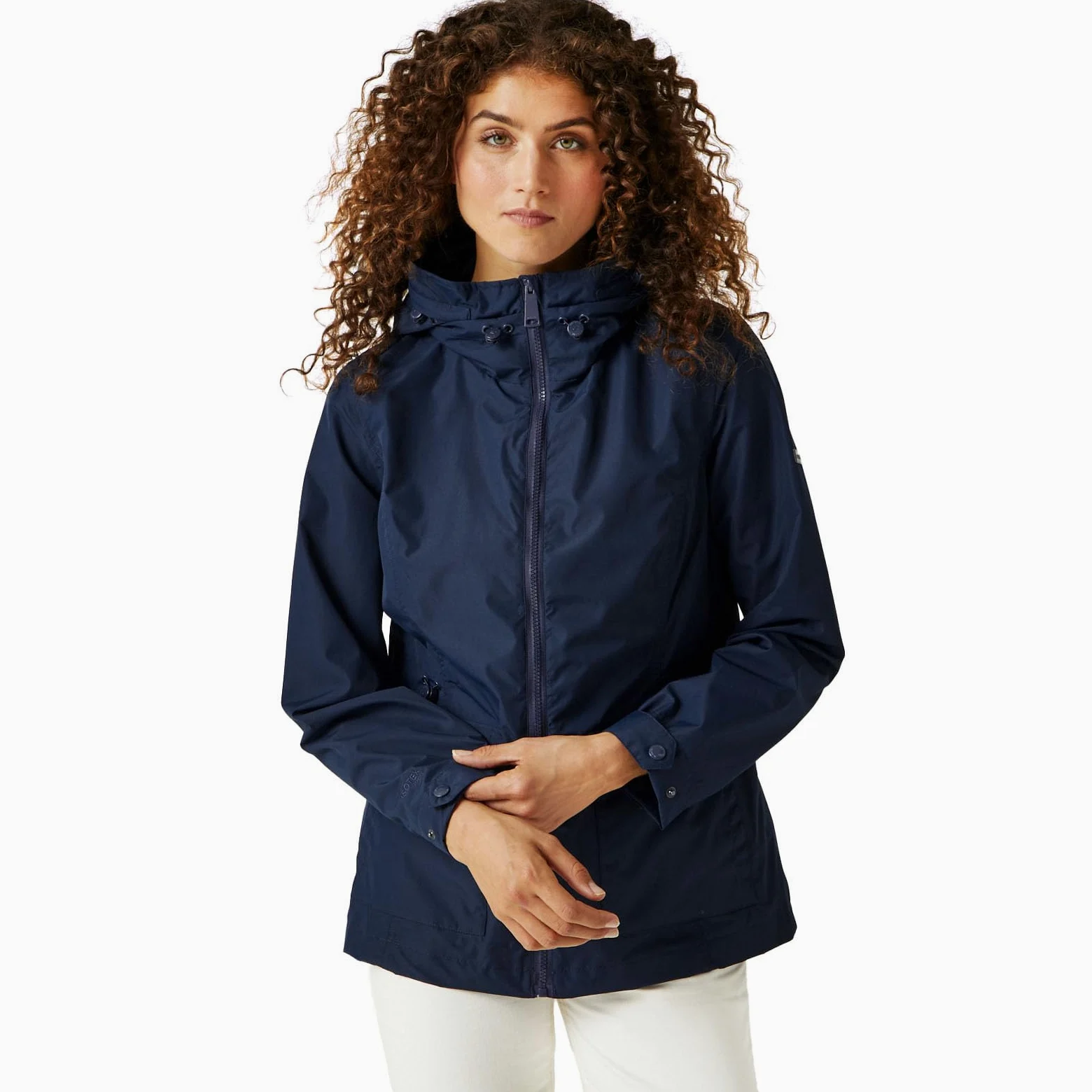 Regatta Regatta Damski płaszcz przeciwdeszczowy z kapturem Navassa na całej długości Kobiety Regatta Women's Navassa Waterproof Jacket