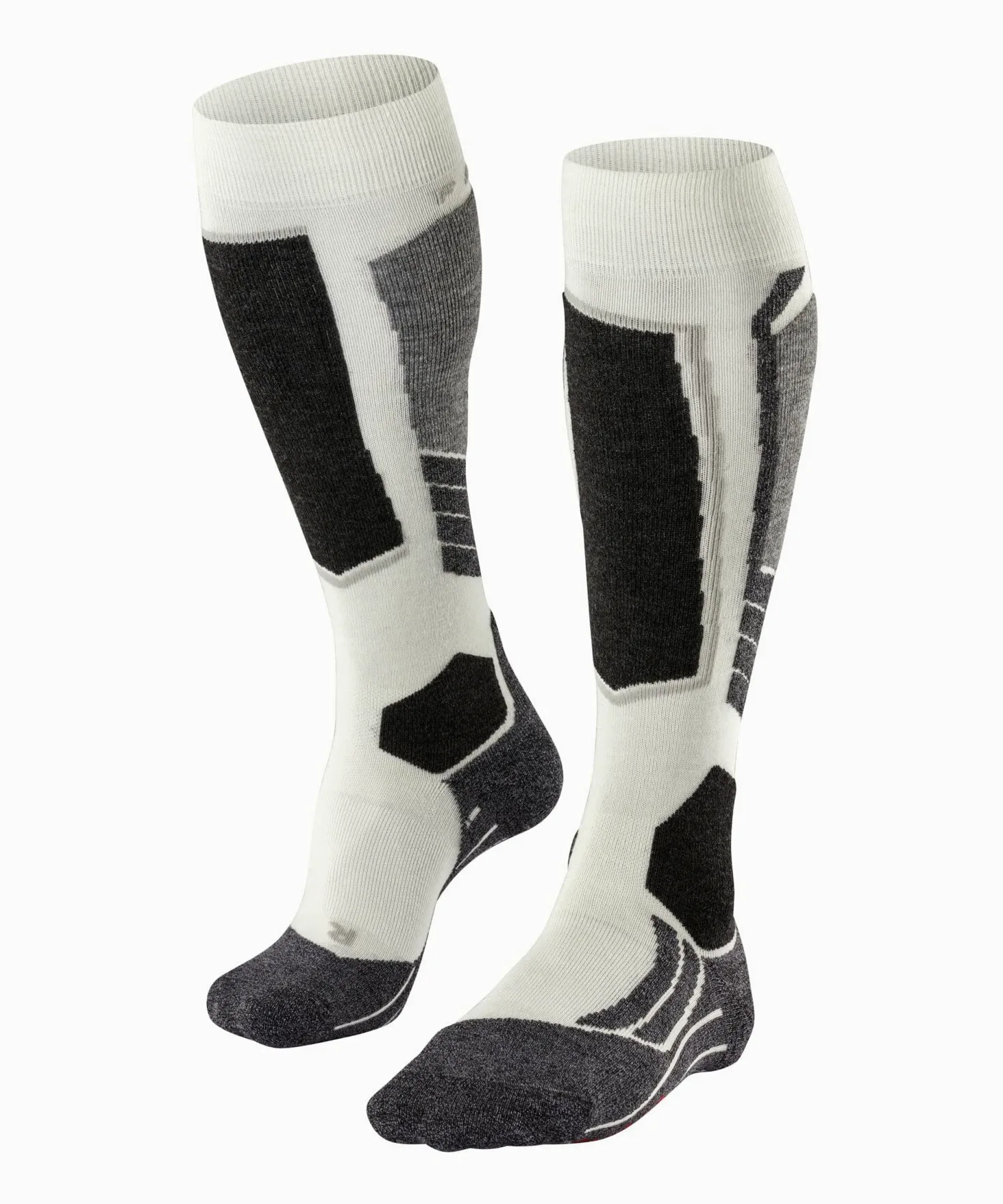 FALKE Kobiety Skarpety narciarskie SK2 Intermediate W Kh Wełna ciepłe grube 1 Para, Biały Off-White 2040, 37-38